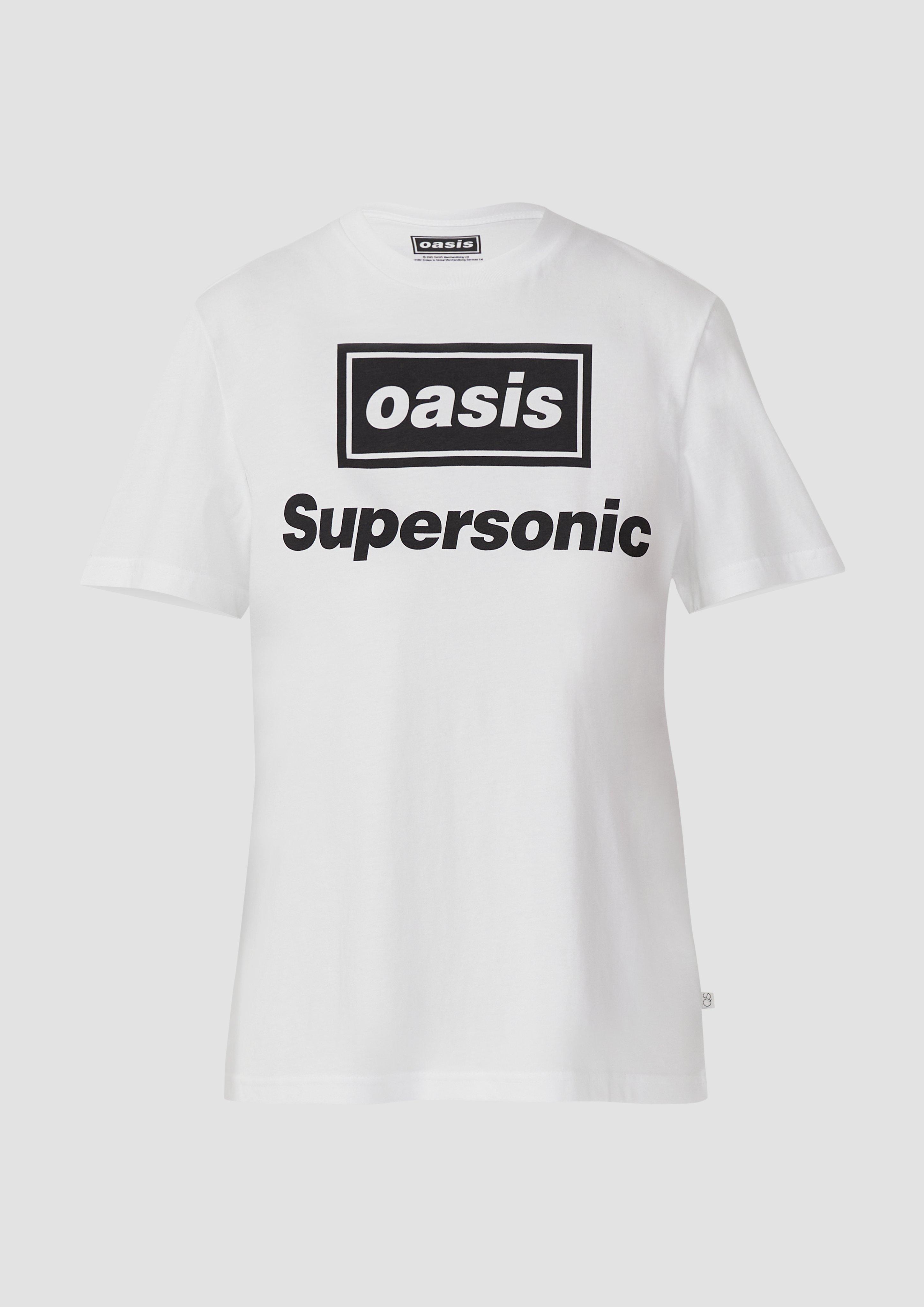 QS - Oasis® Band-Shirt, Damen, weiß