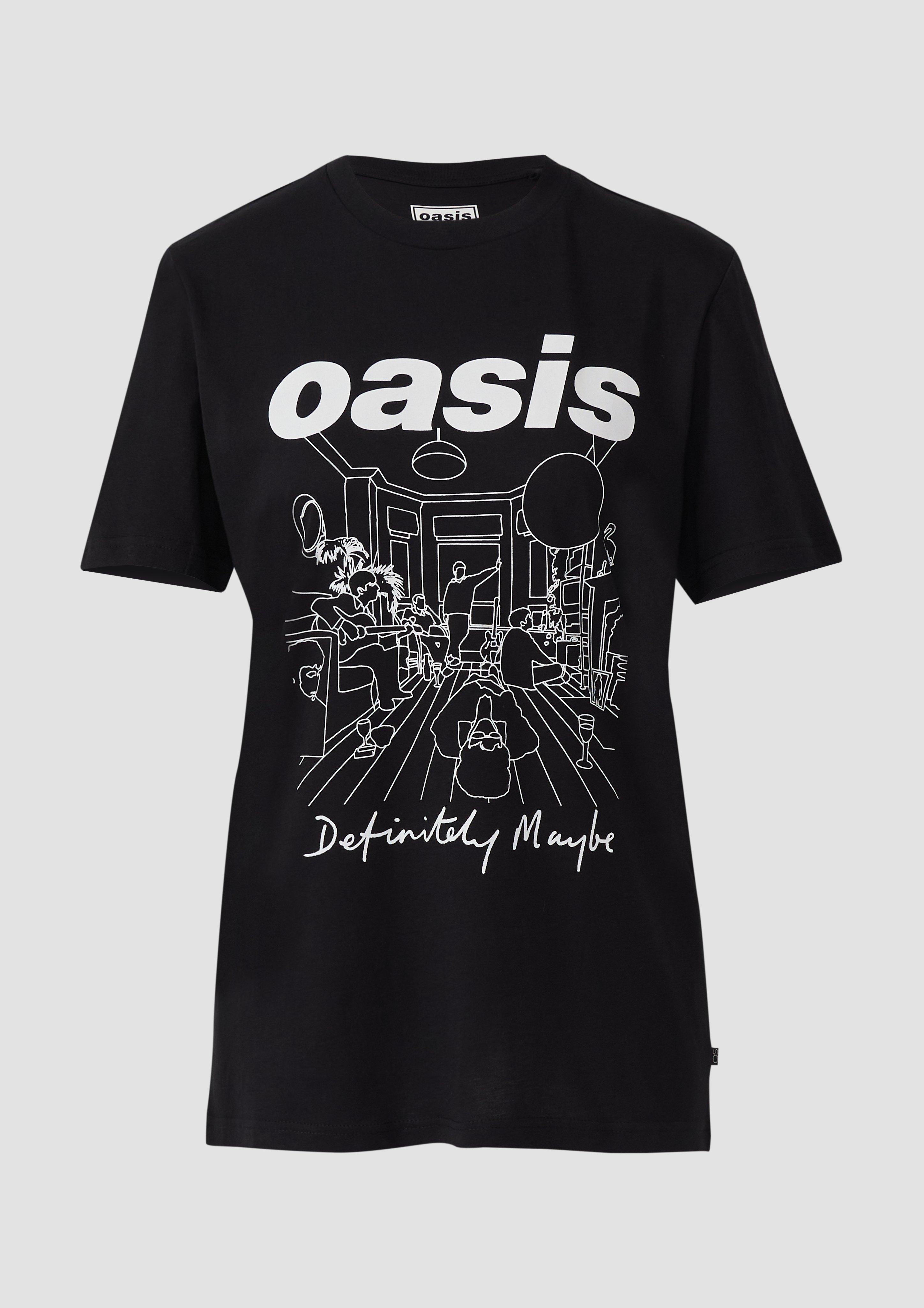 QS - Oasis® Band-Shirt, Damen, schwarz