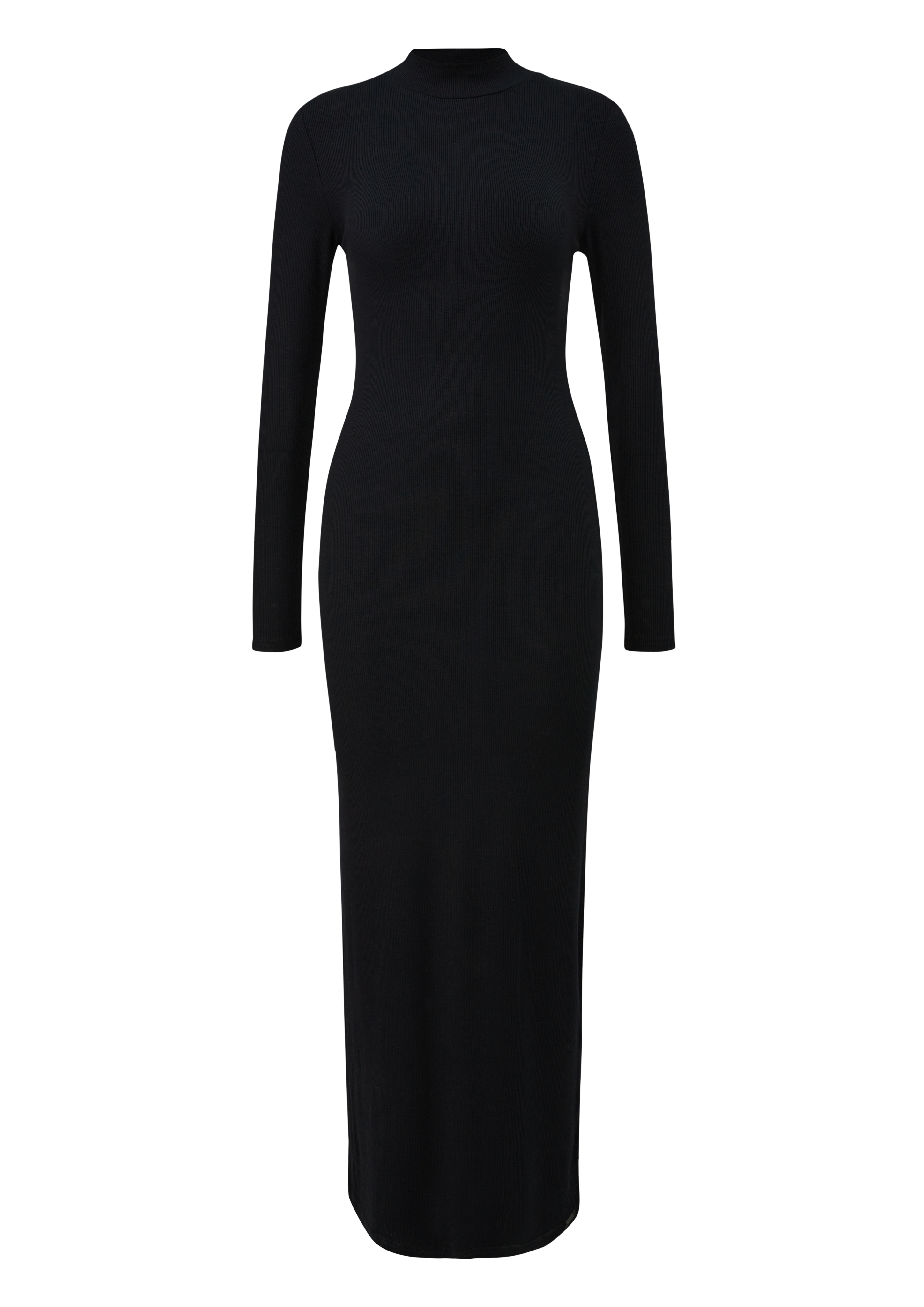 Rippkleid mit Stehkragen