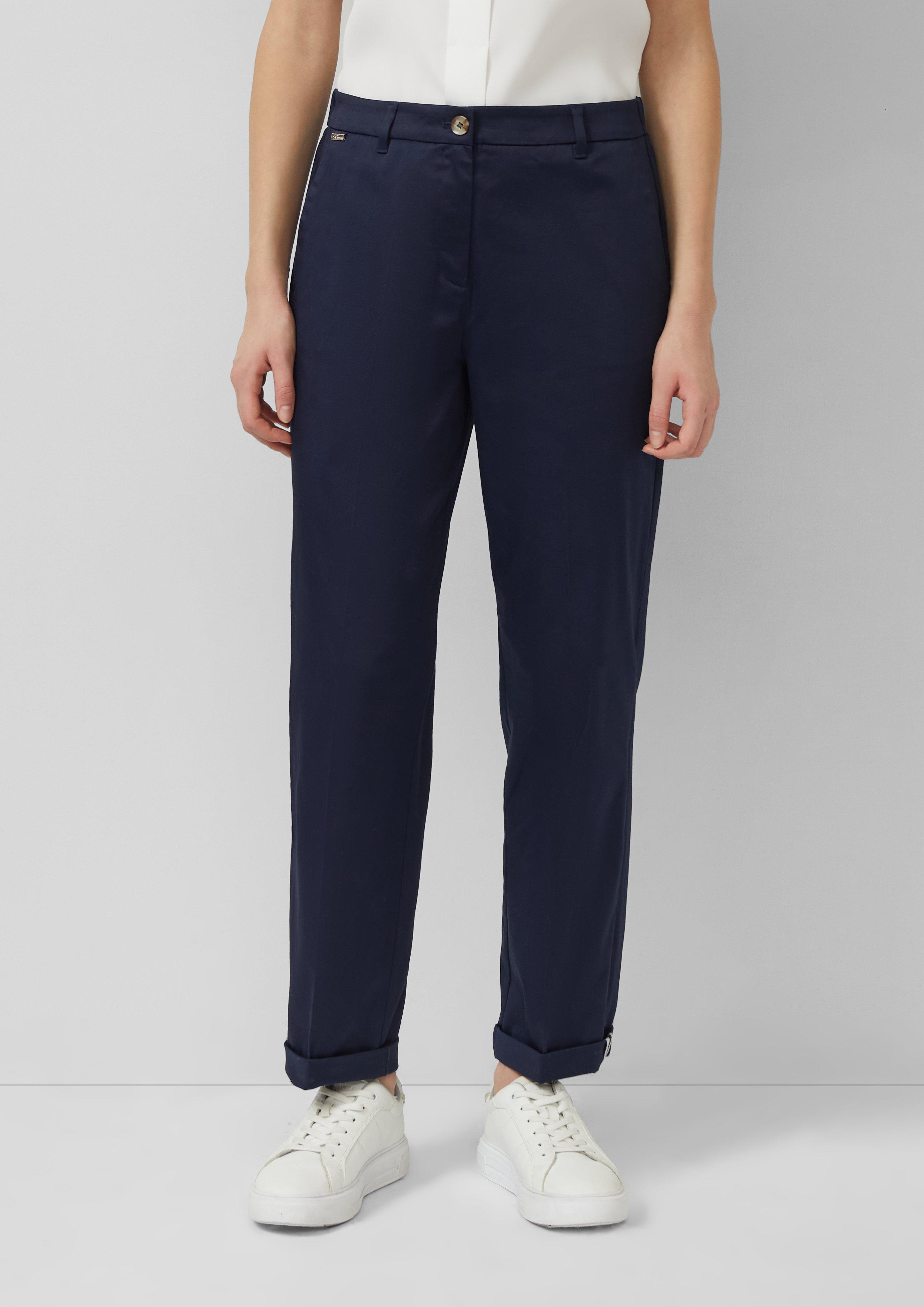 Thumbnail - Chino aus Baumsatin mit Turn-up