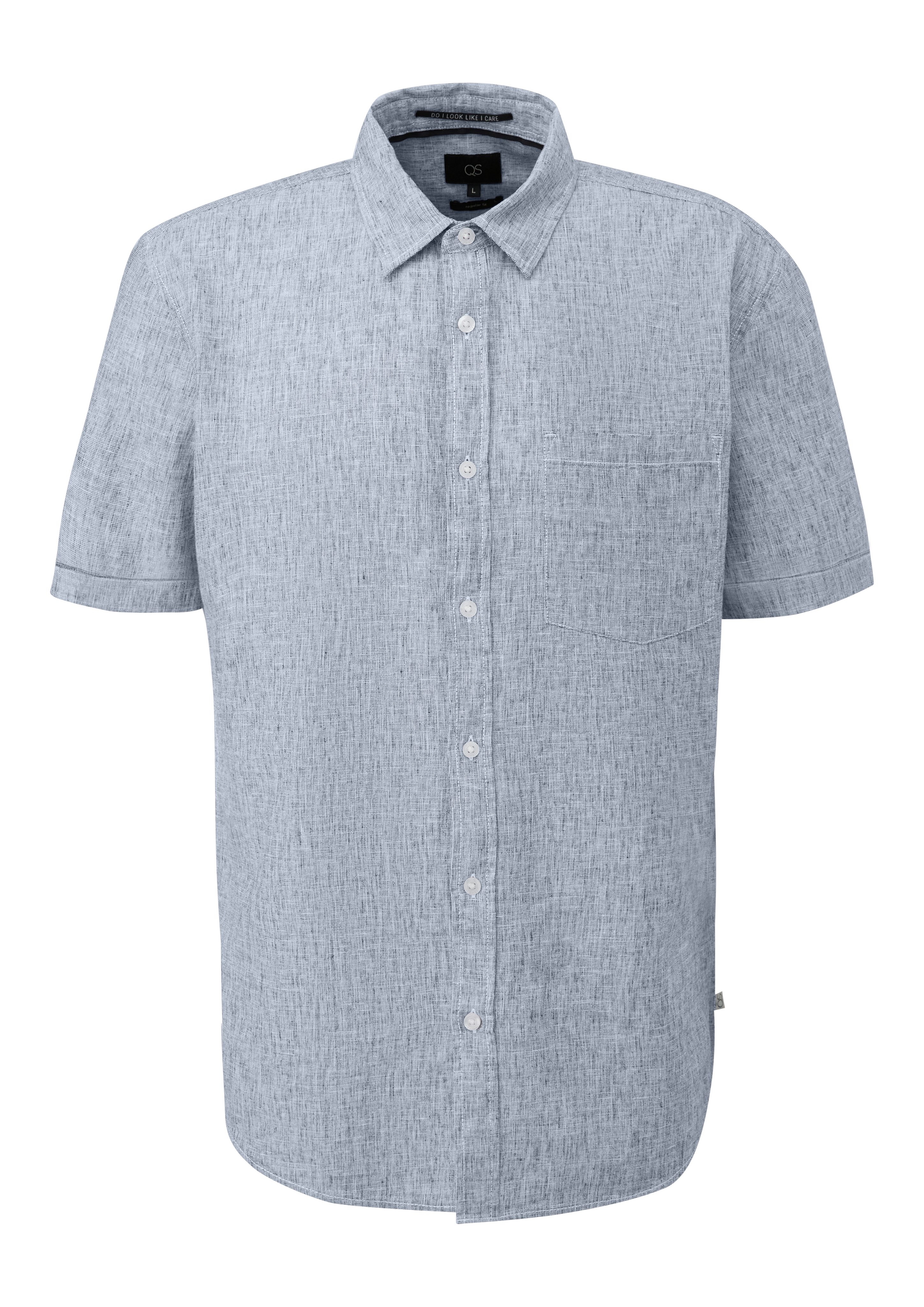 Regular fit: overhemd van linnenmix
