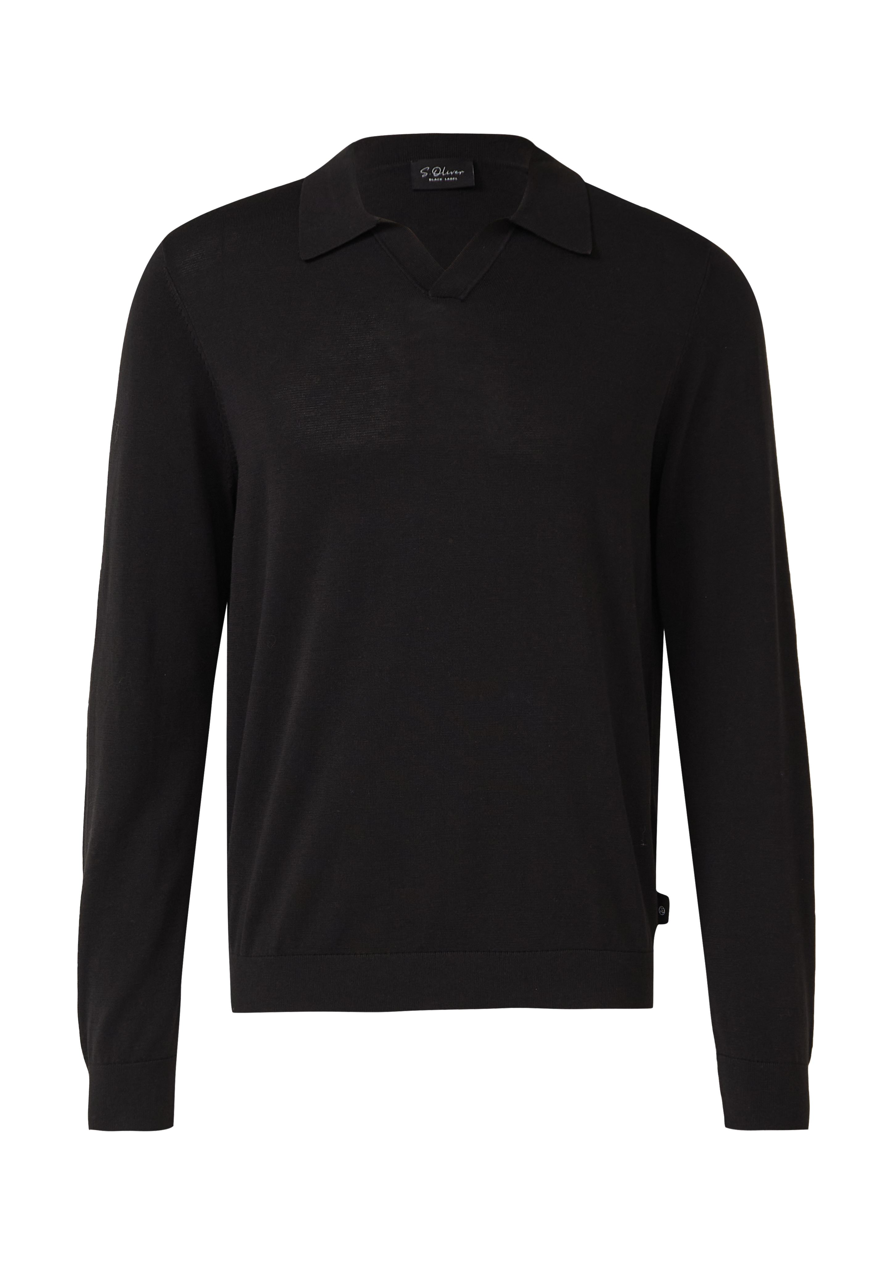Hochwertiger Feinstrick-Pullover mit Polokragen aus Baumwoll-Modal-Mix