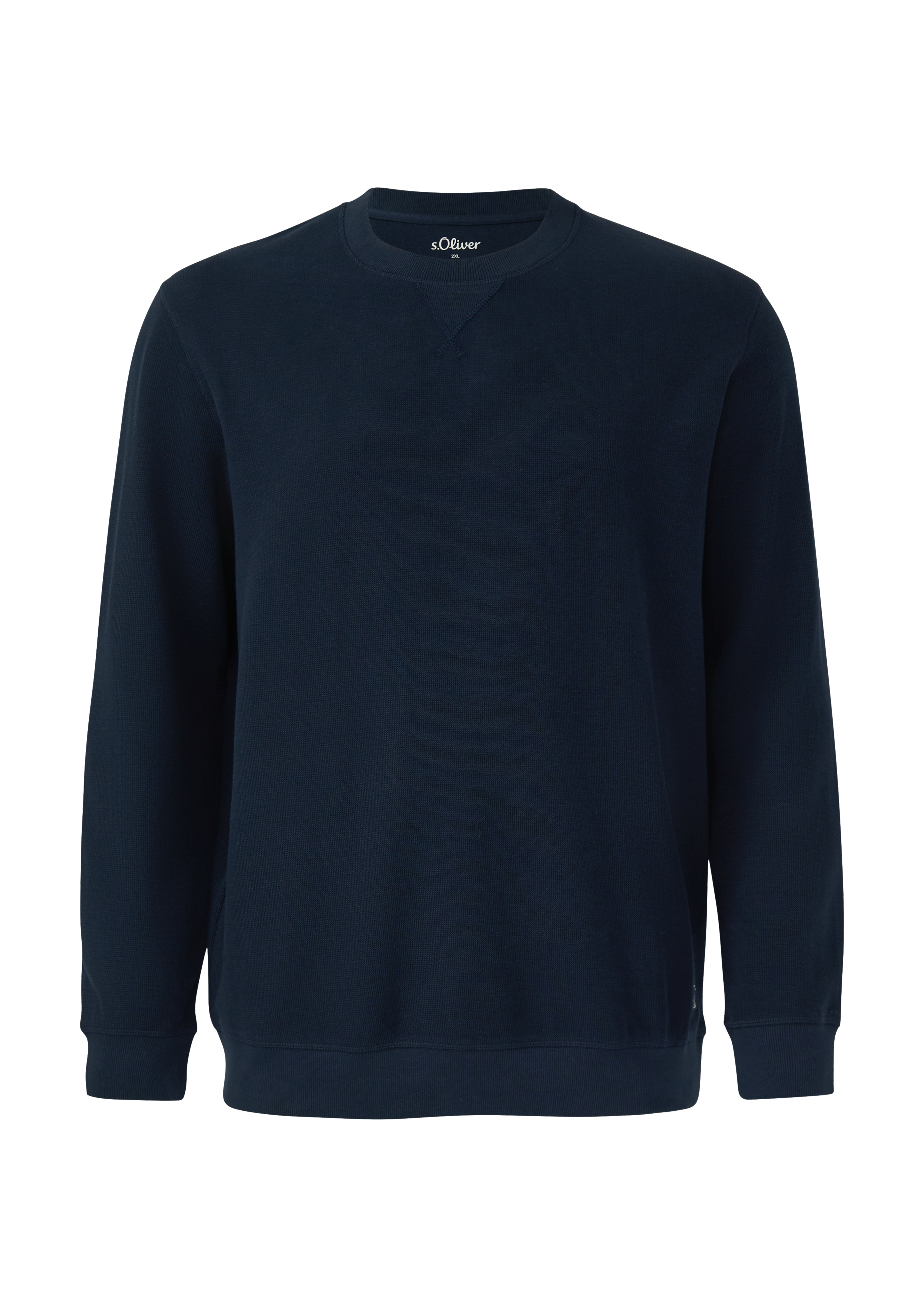 Gestructureerd sweatshirt met geribde boorden