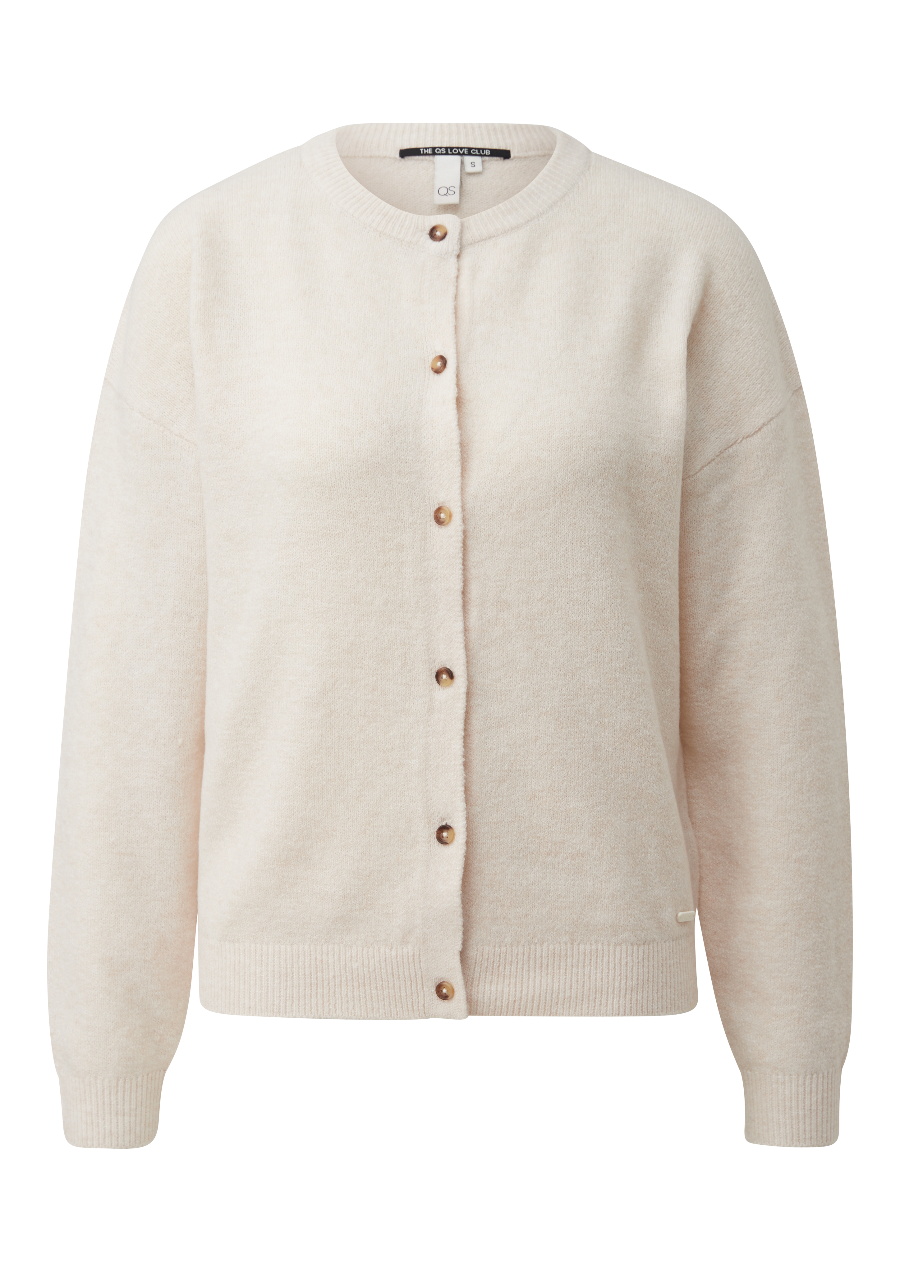 Melierte Strickjacke