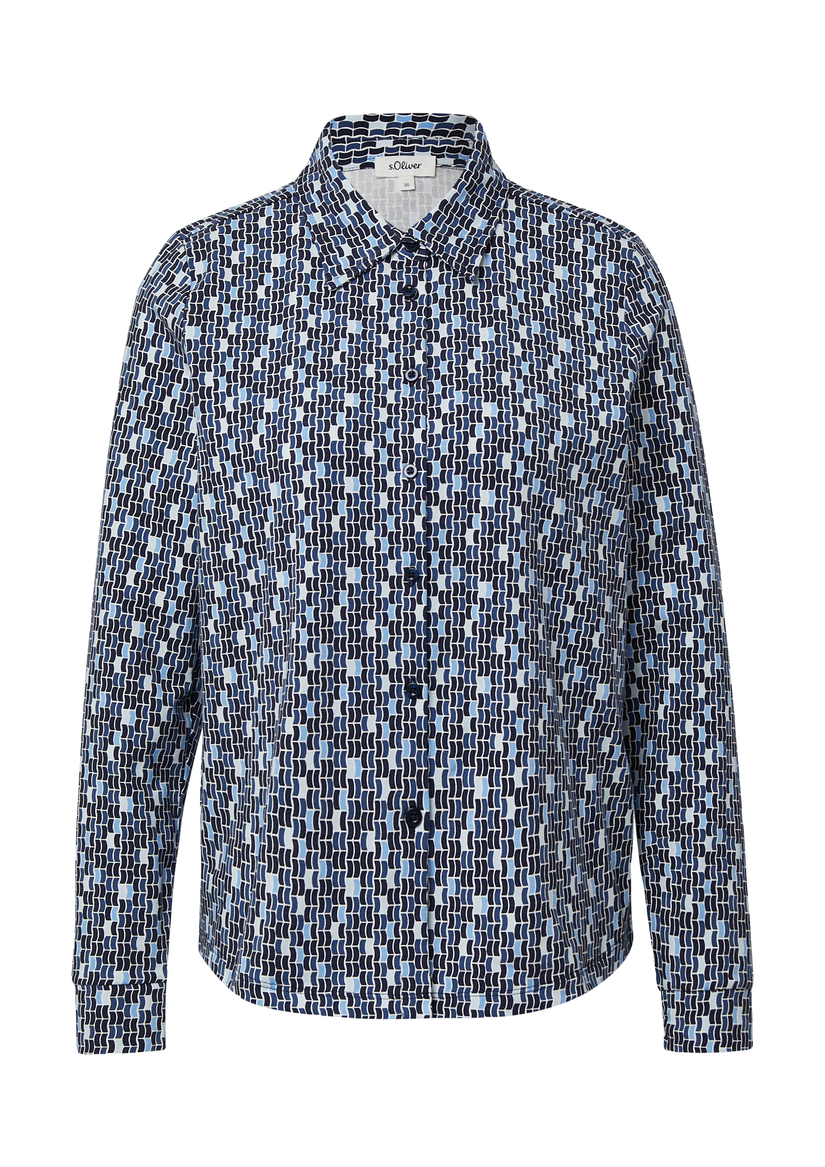 s.Oliver Elastische Jerseybluse Mit All-over-Print