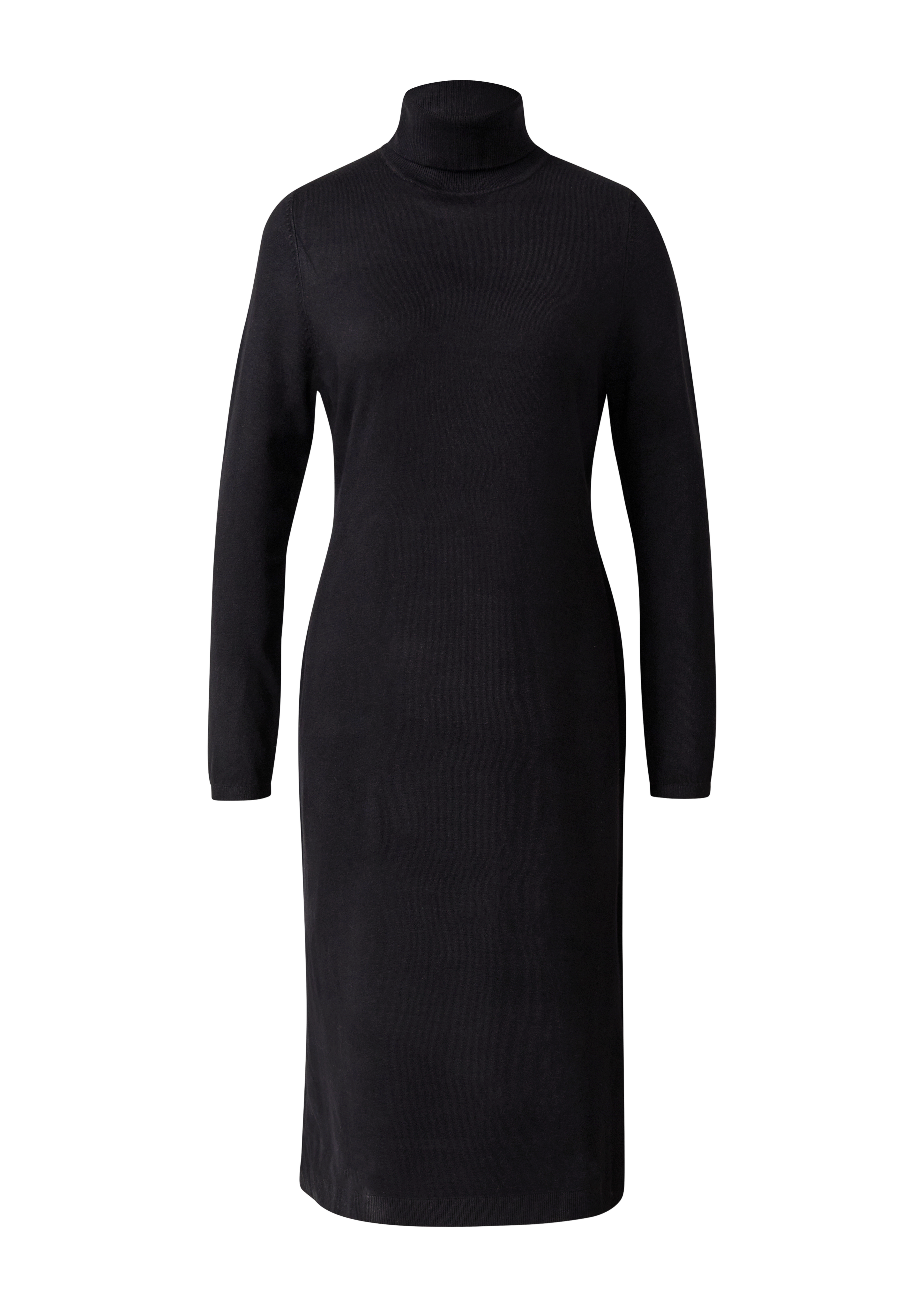long black dress with pockets Funnel Neck Sweater Dress in Soft Jersey main image 1