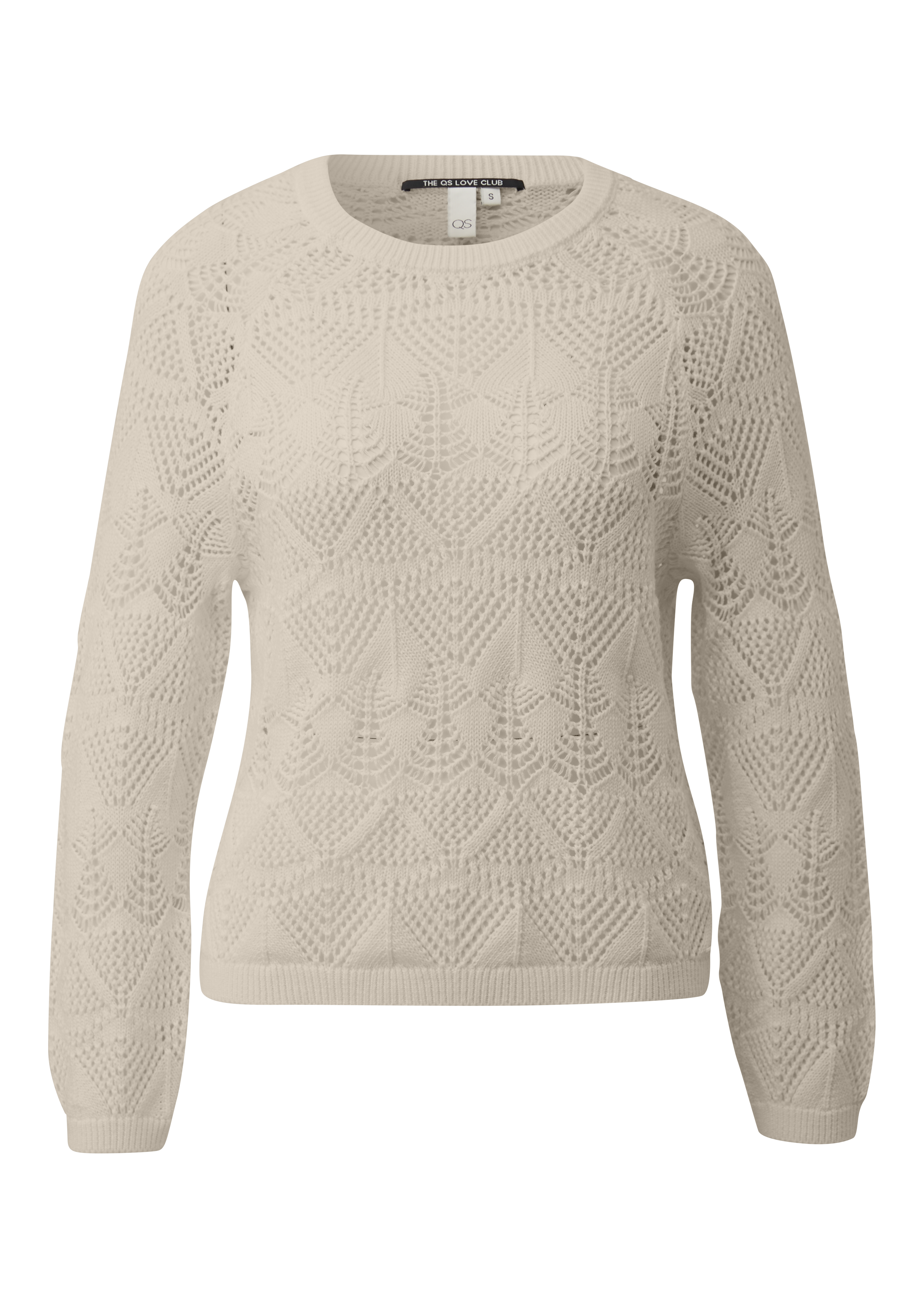 Baumwollpullover mit Ajourmuster