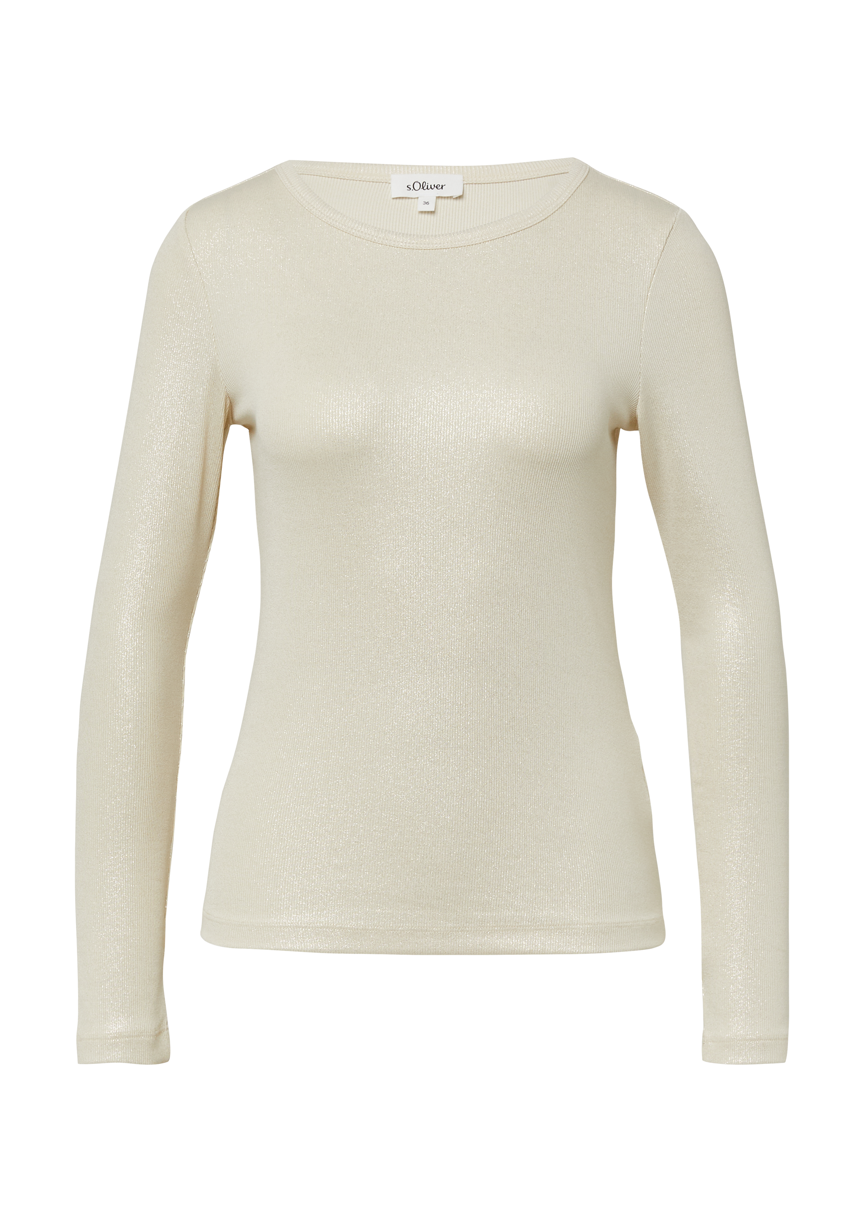 Geribd shirt met glittereffect
