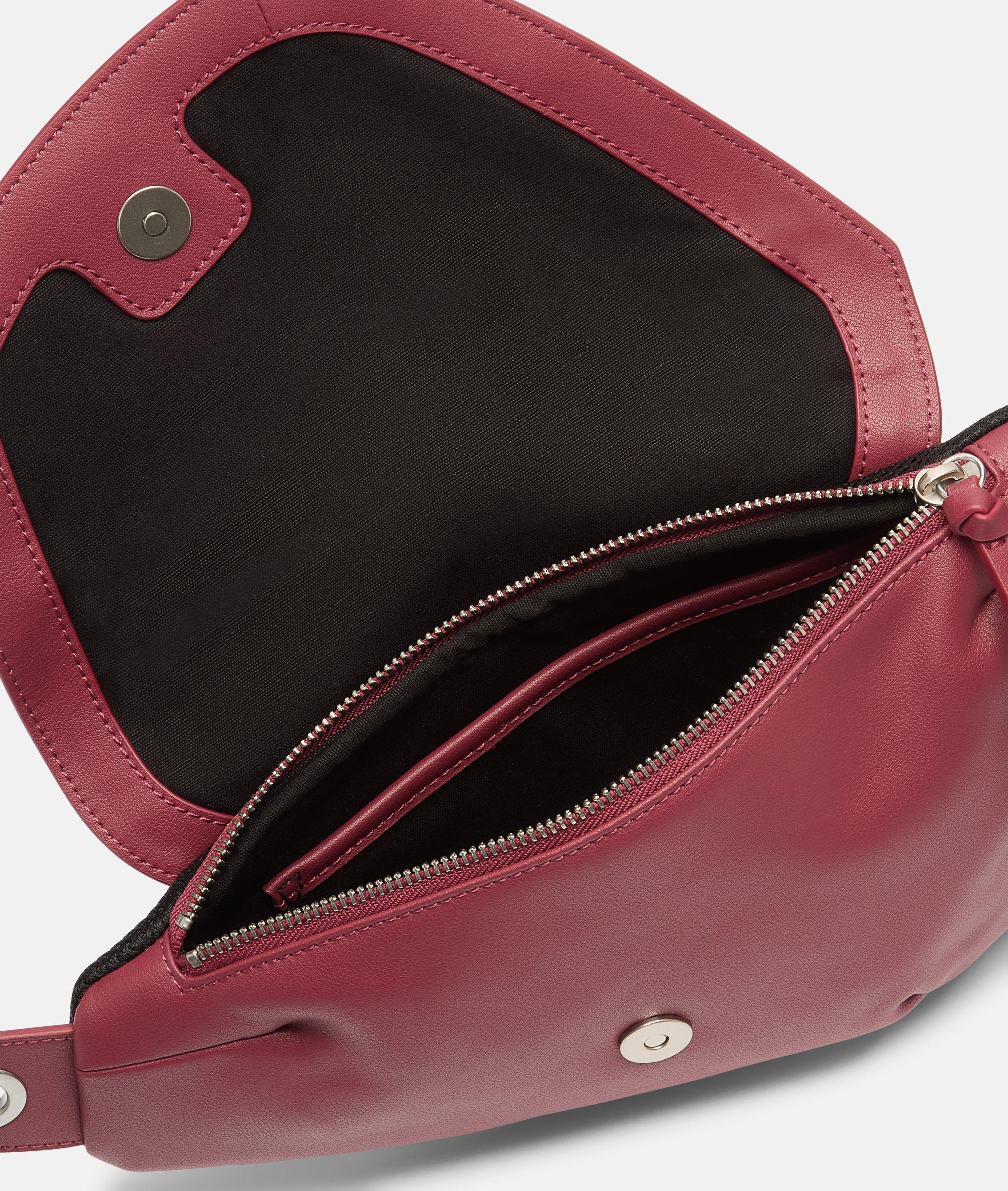 Ovale riemtas S in rood, beige & bruin