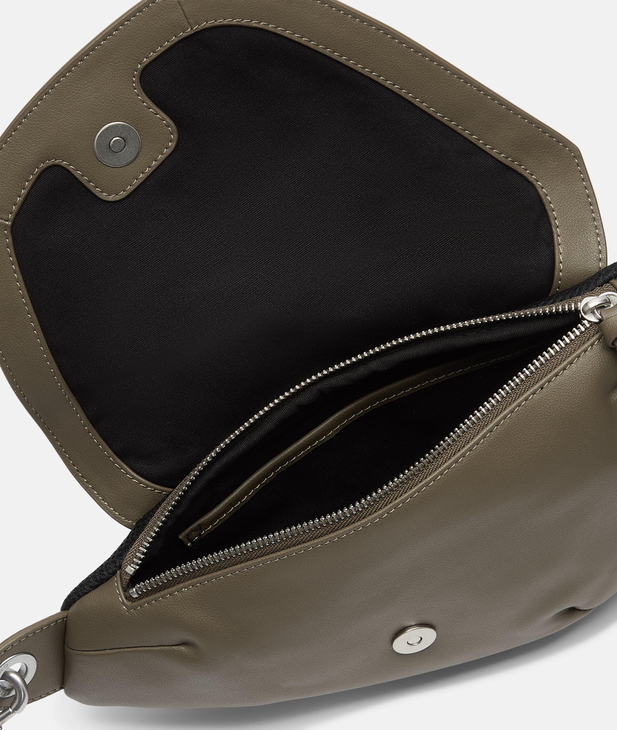 Ovale riemtas S in bruin & beige