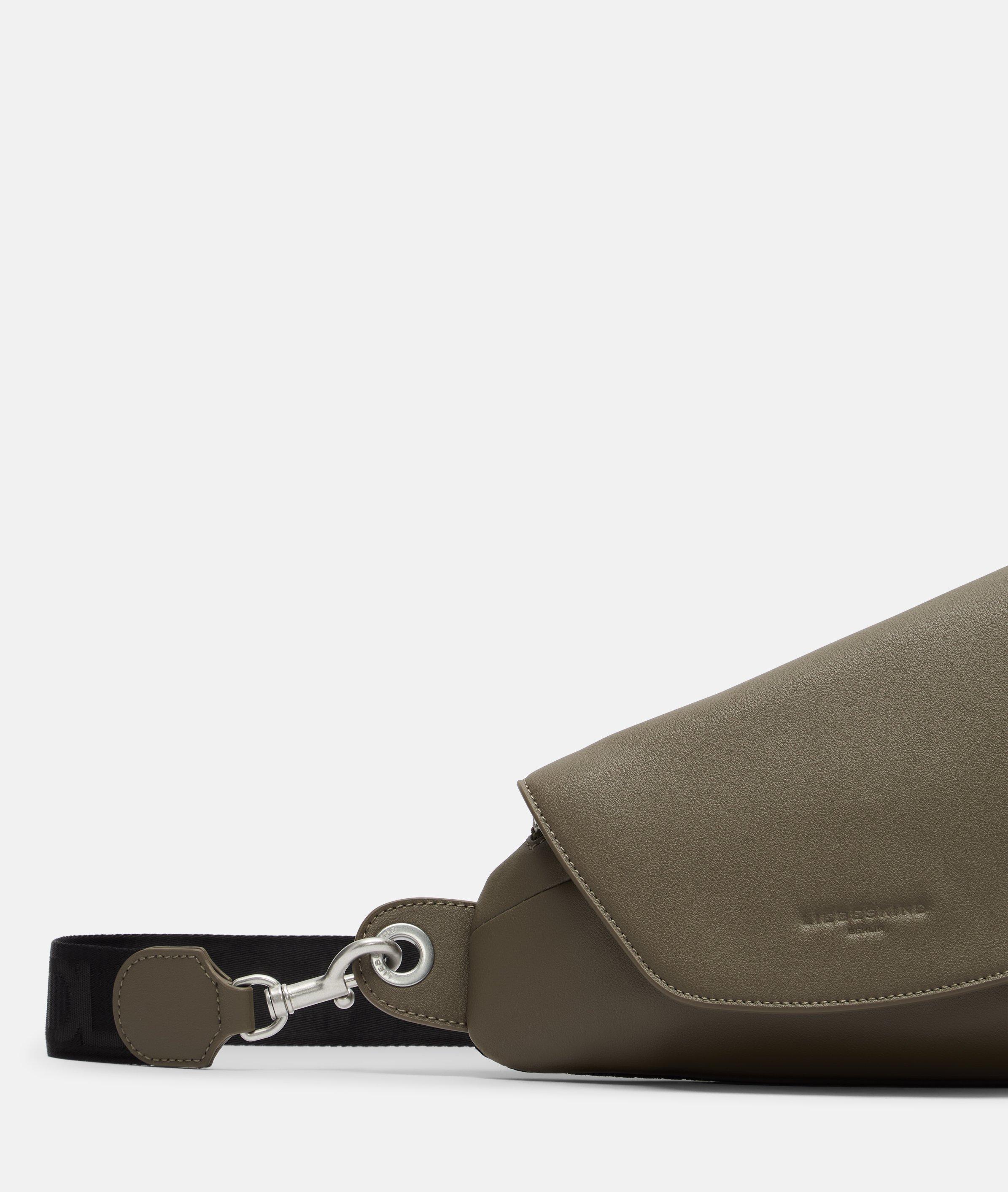 Ovale riemtas S in bruin & beige