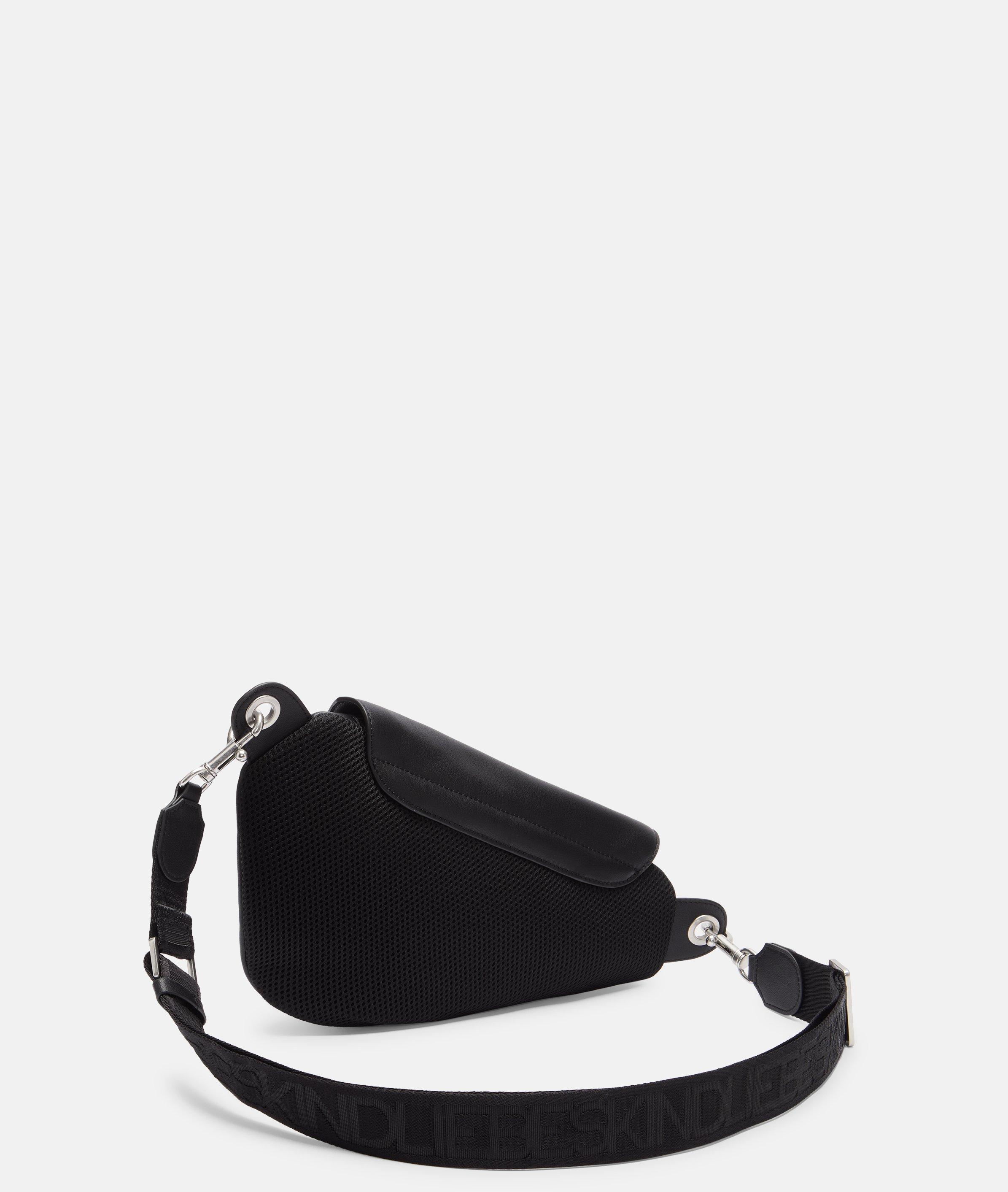 Ovale riemtas S in zwart, beige & bruin