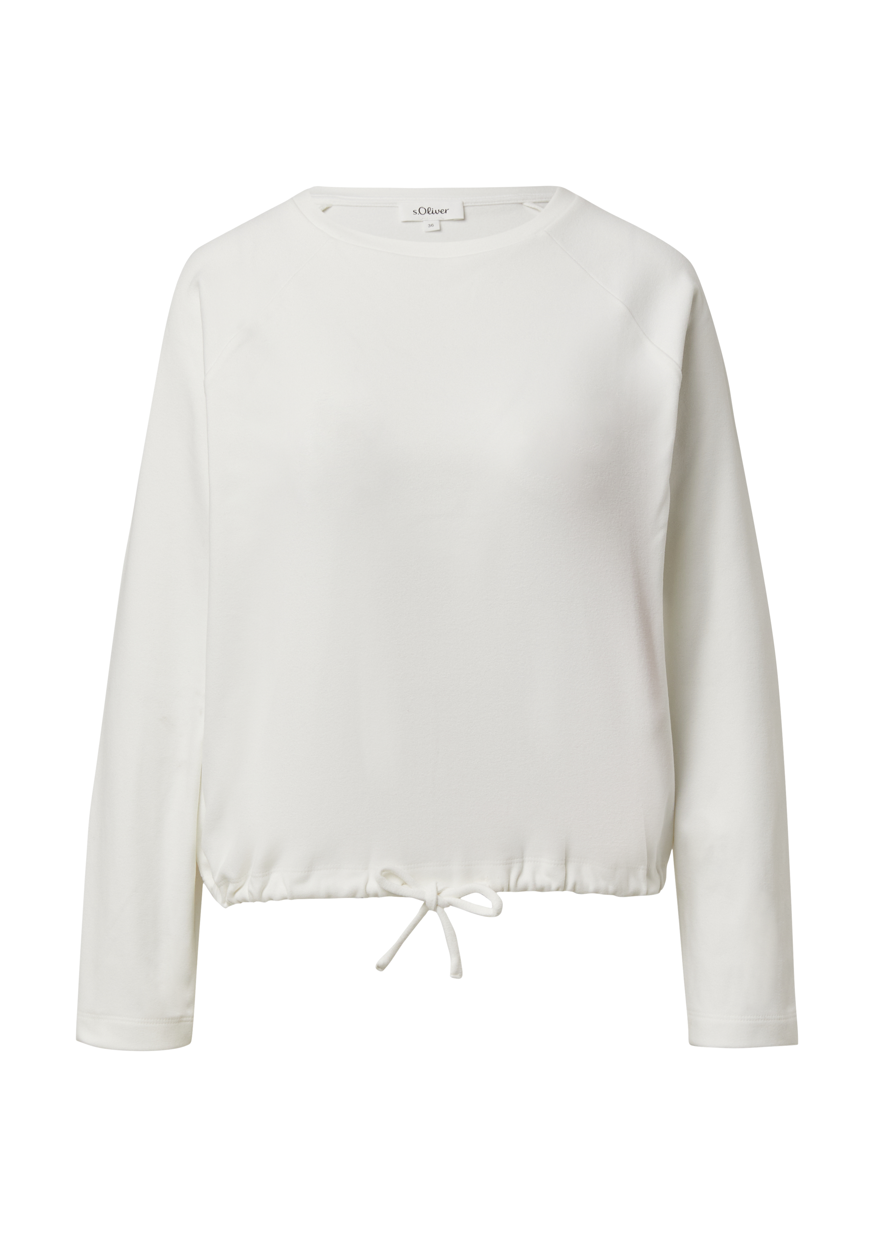 Zacht sweatshirt met strikdetail