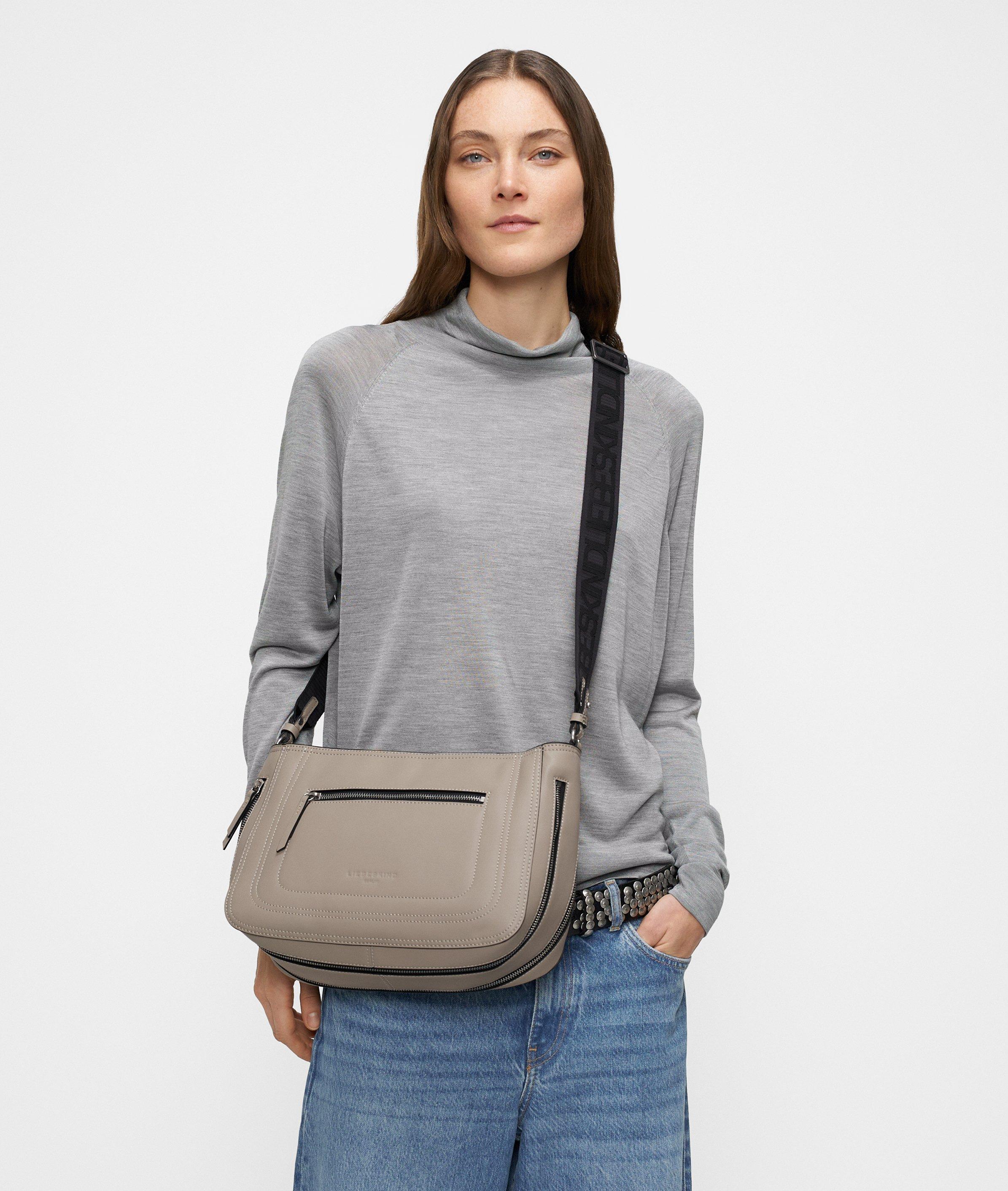 Brooke Hobo M in beige & black