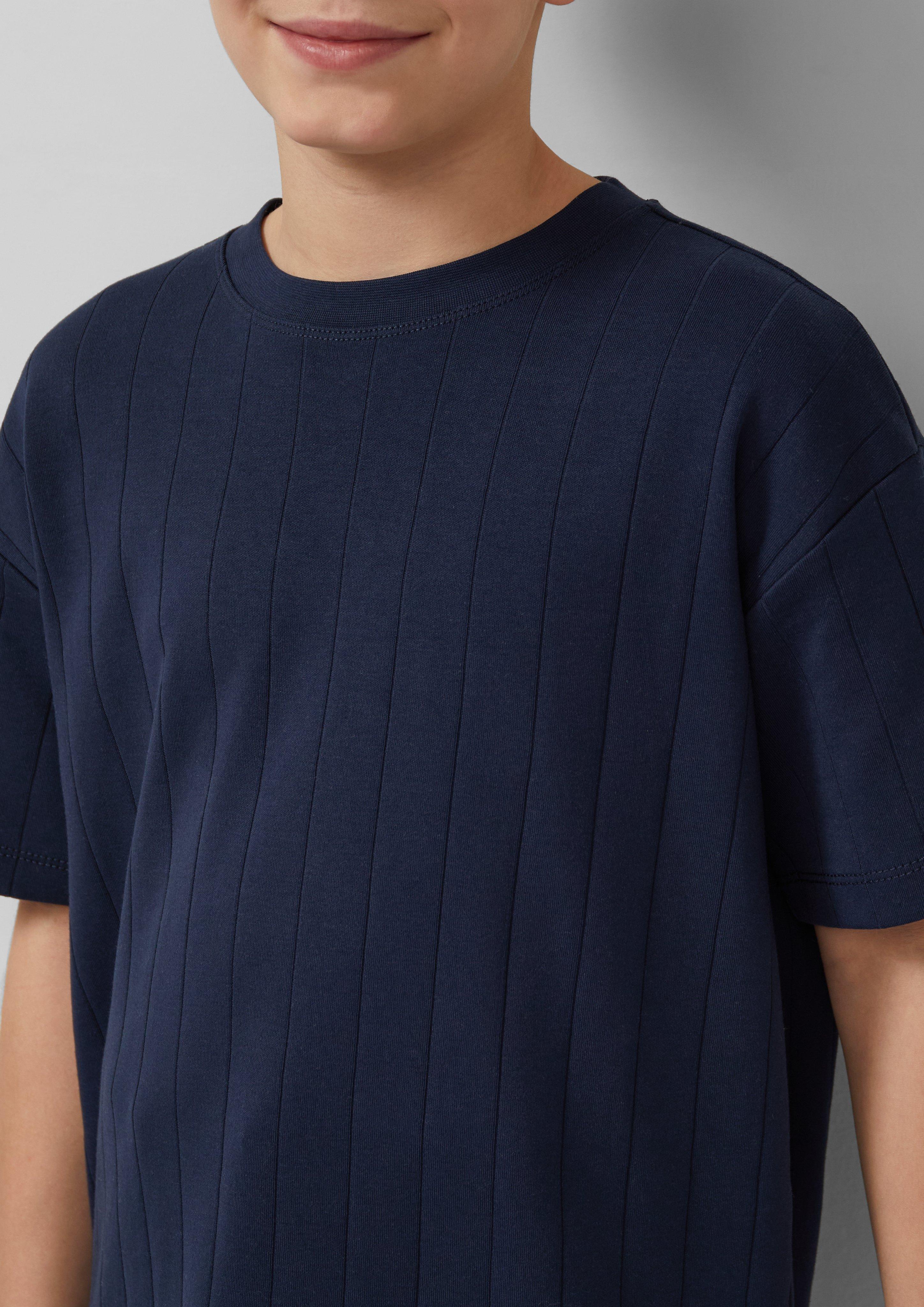 Oversize-Shirt aus strukturiertem Interlockjersey