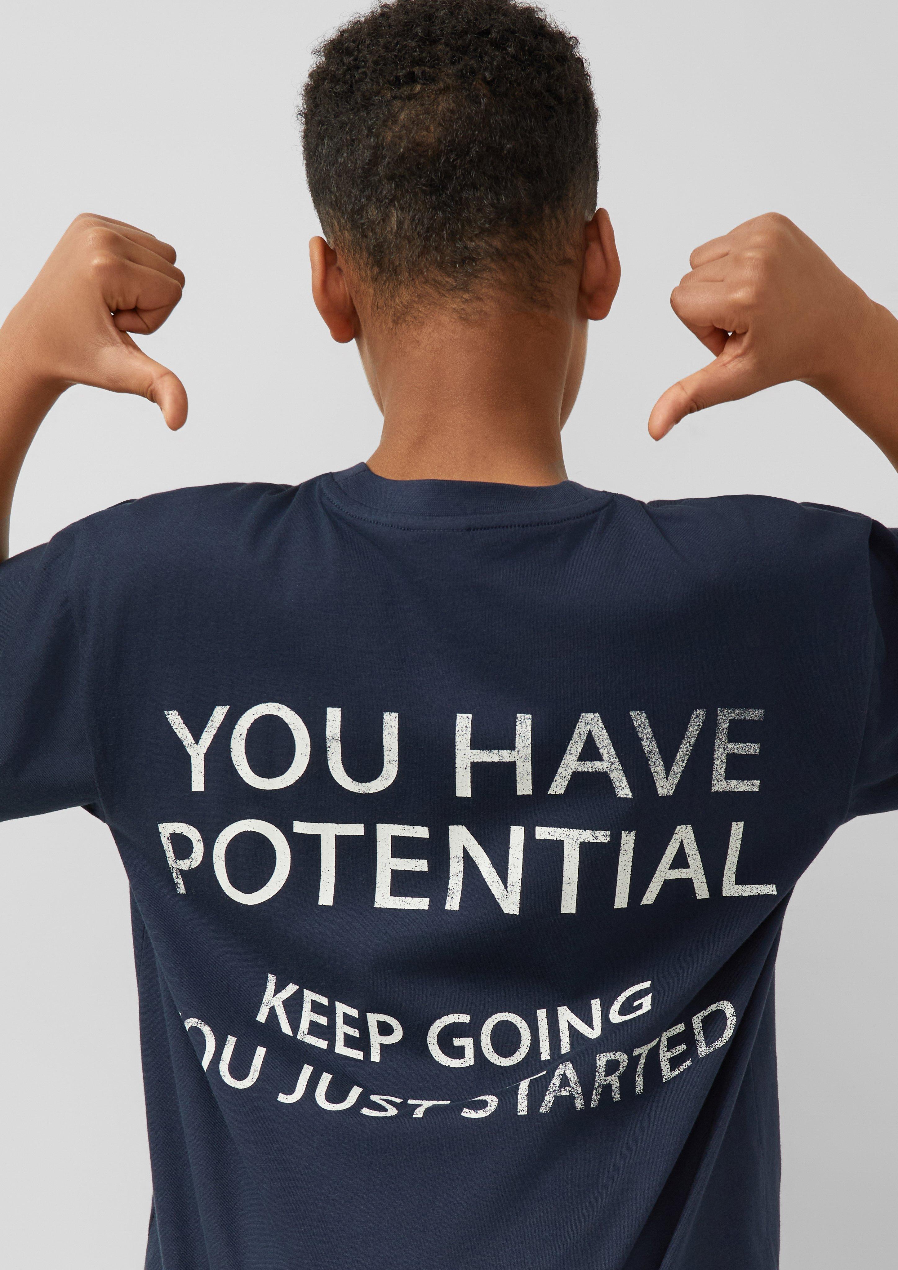 Oversize T-Shirt mit Front- und Rückenprint