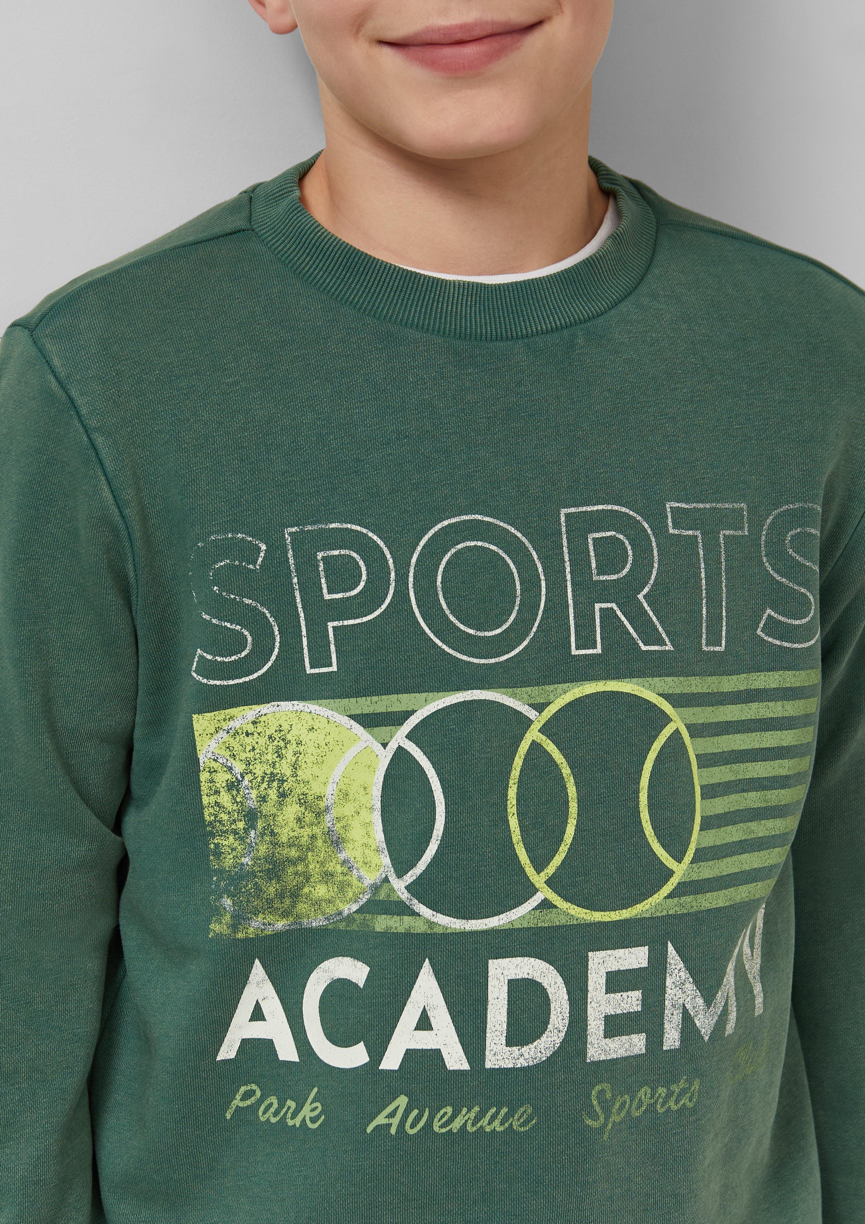 Gewaschenes Sweatshirt mit Frontprint