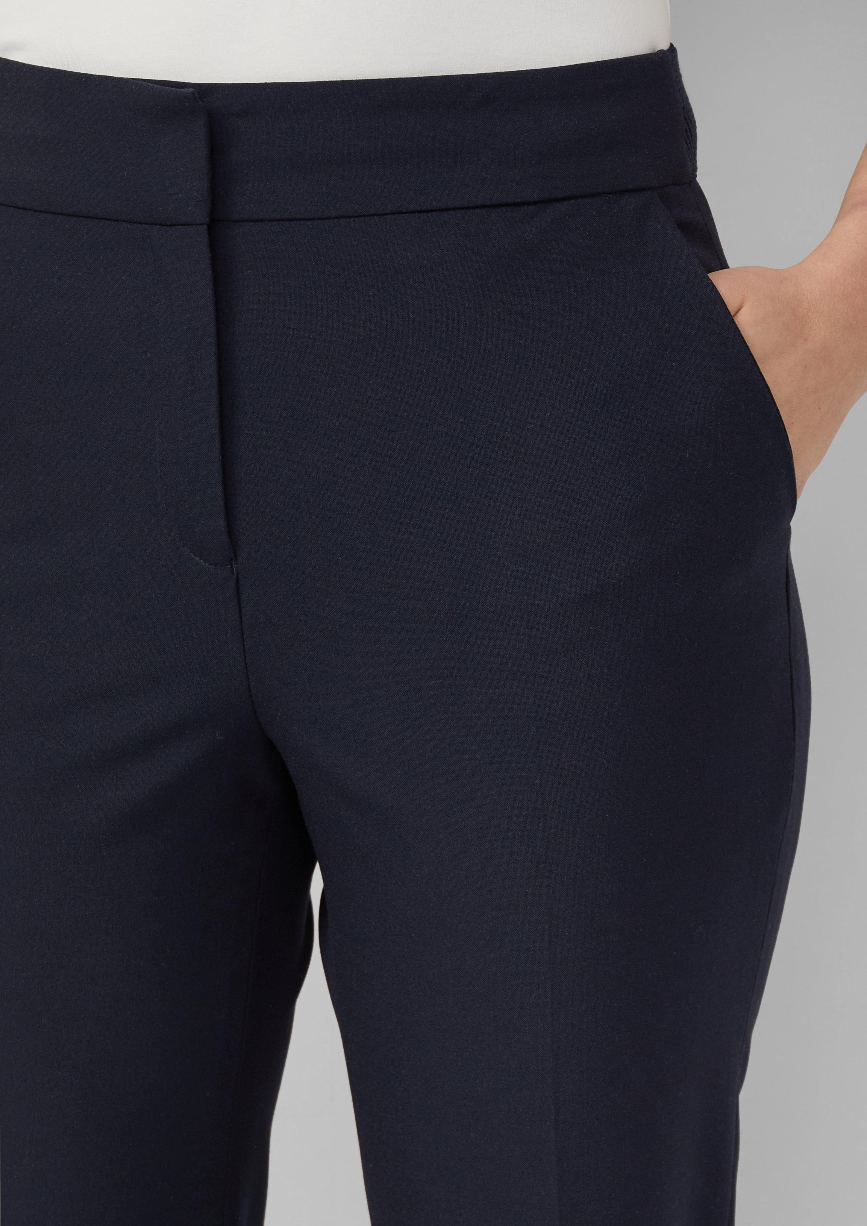 Thumbnail - Elegante Slim-Fit-Hose mit Tapered Leg und hohem Bund