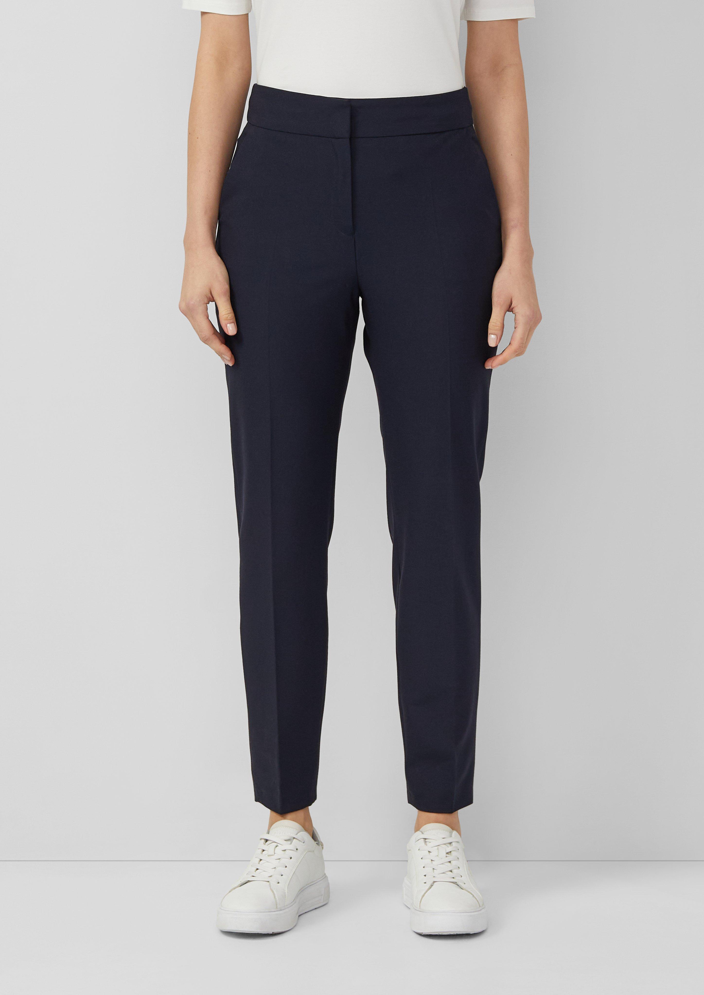 Thumbnail - Elegante Slim-Fit-Hose mit Tapered Leg und hohem Bund