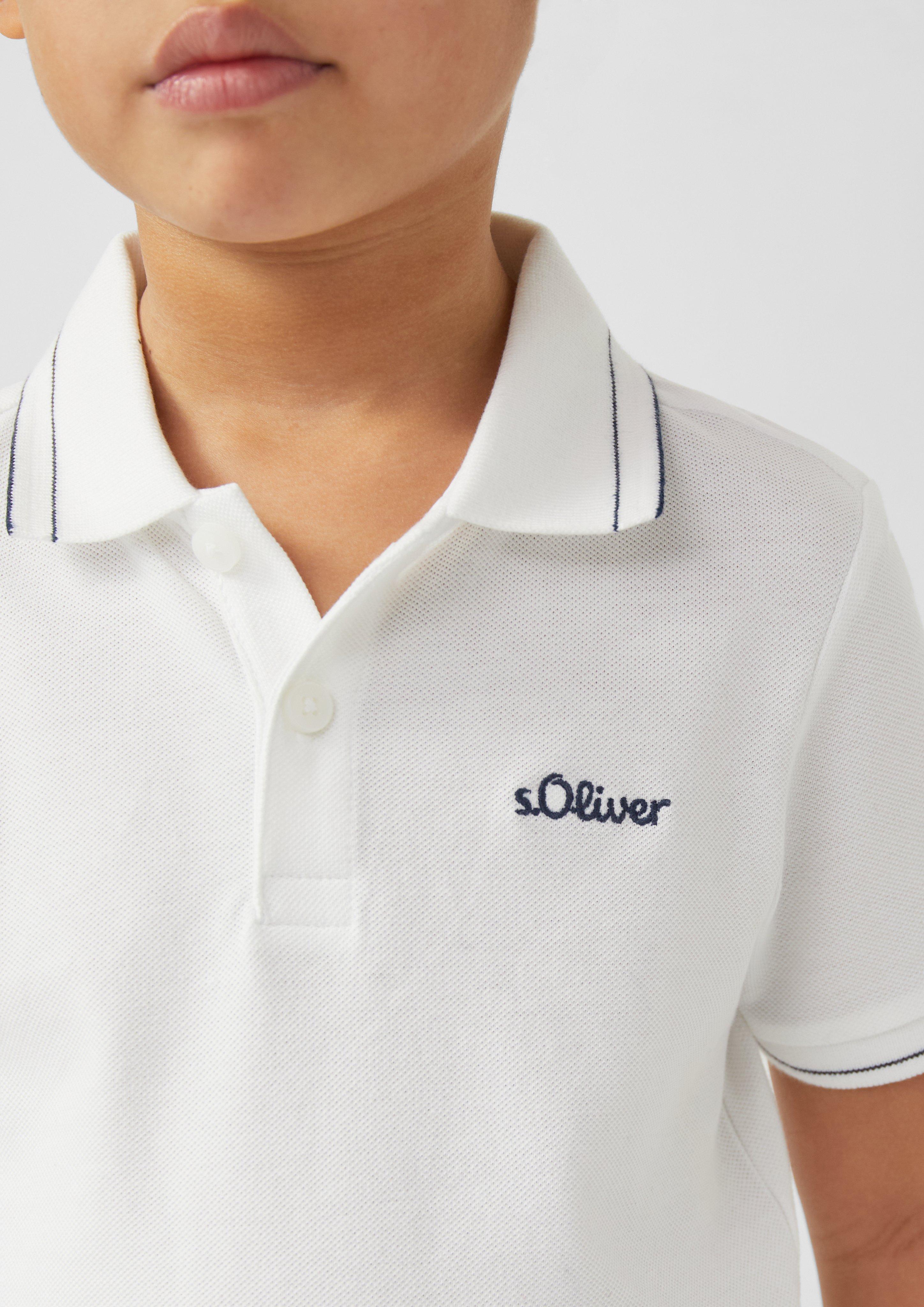 Gemustertes Poloshirt aus Piqué