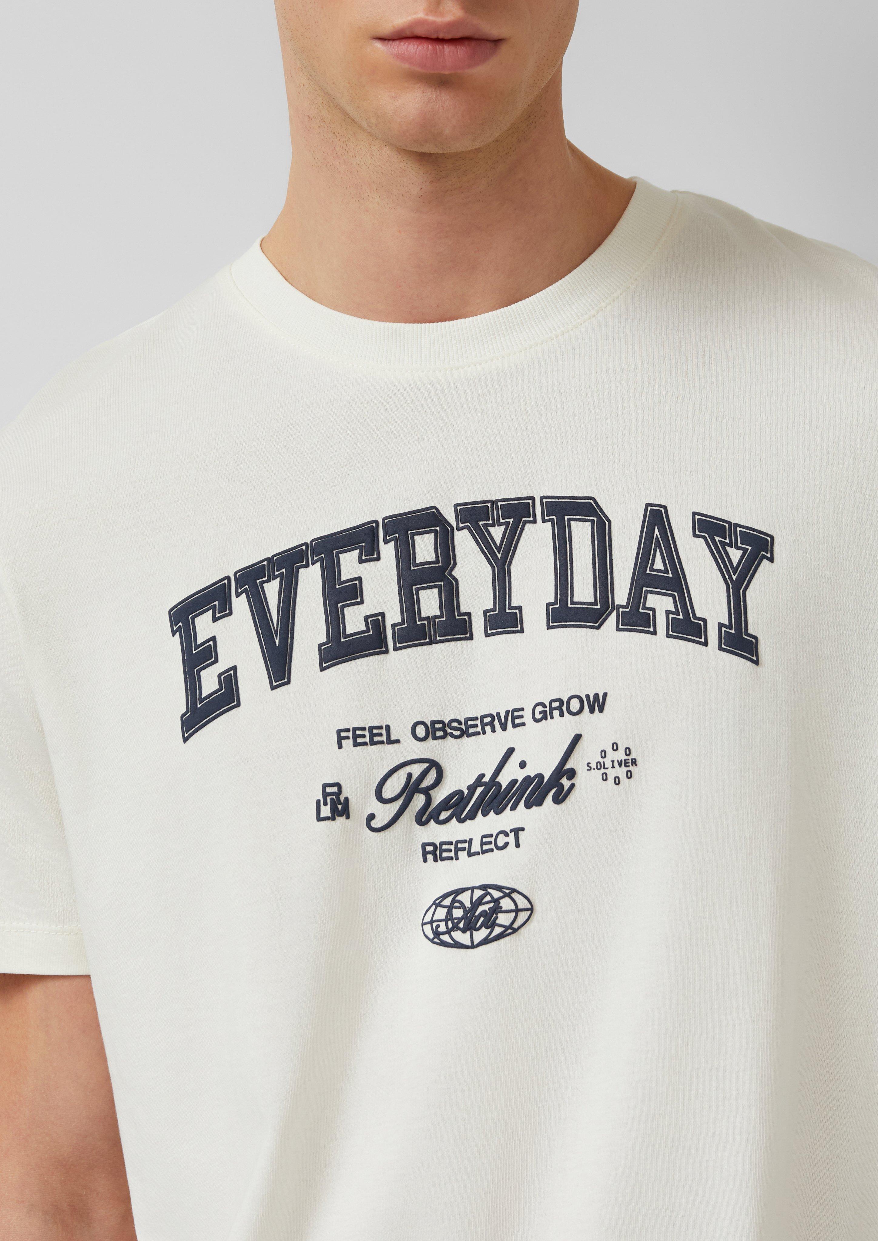 Thumbnail - T-Shirt aus Baumwolljersey mit Frontprint