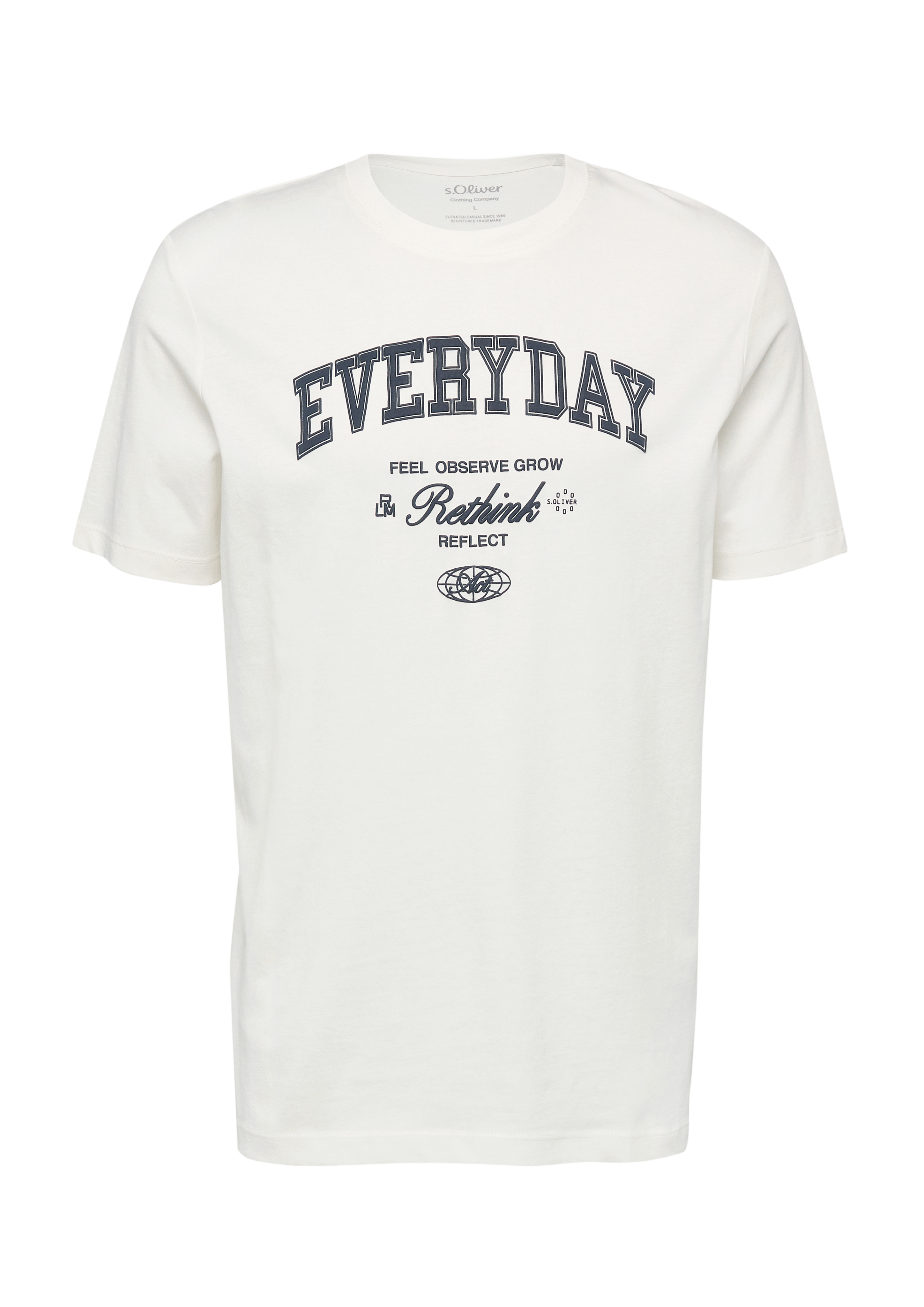 Katoenen T-shirt met print op voorzijde