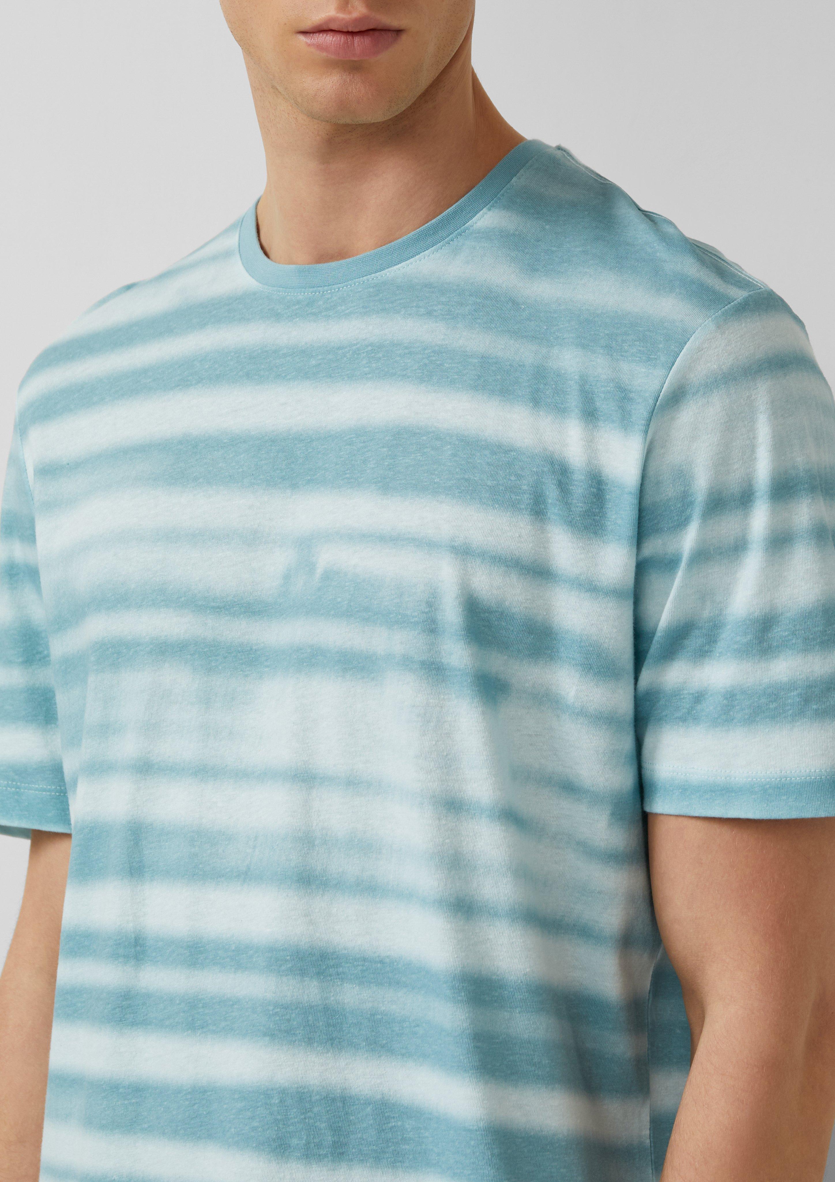 Thumbnail - T-Shirt T-Shirt aus Leinenmix mit All-over-Print