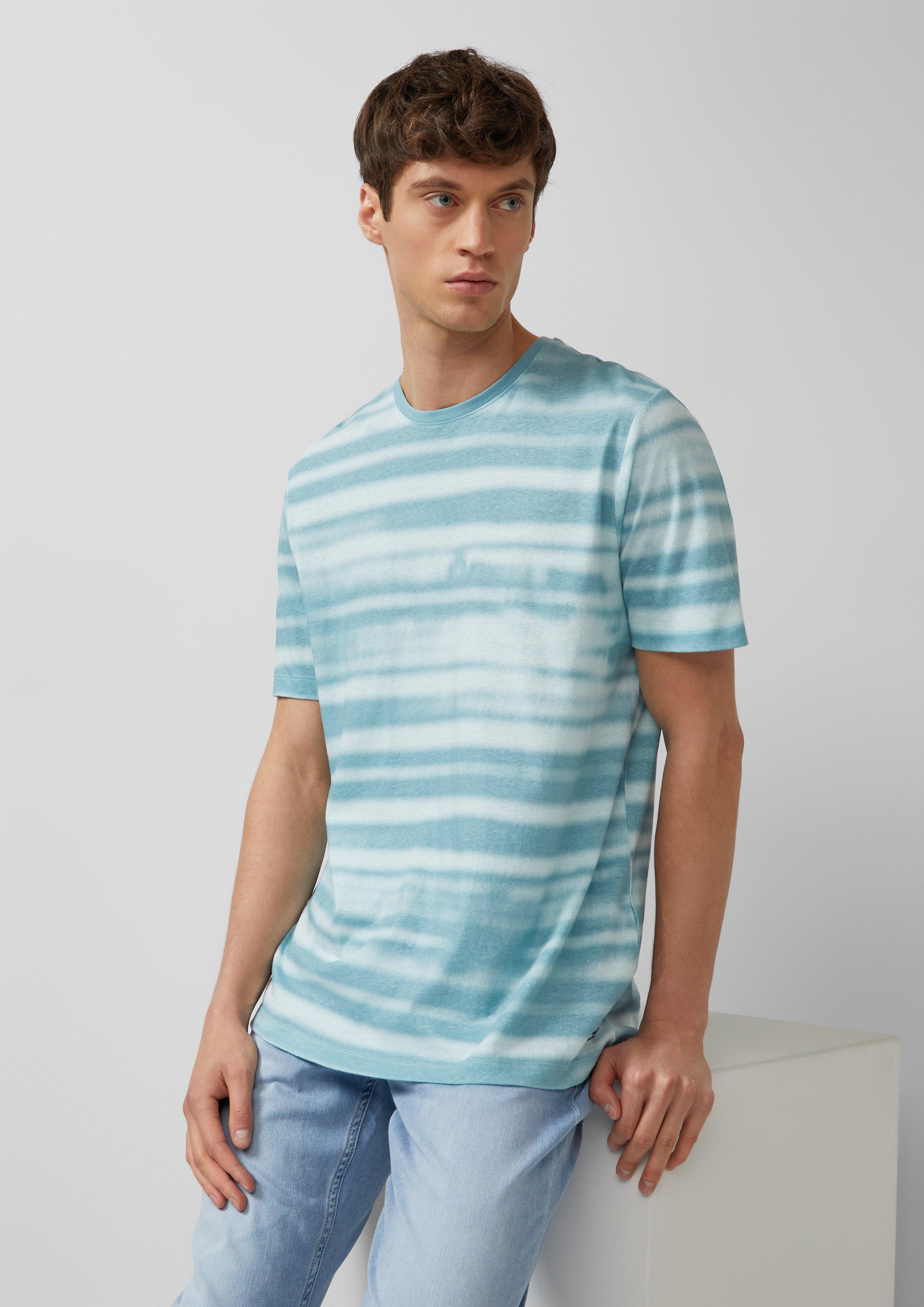 Thumbnail - T-Shirt T-Shirt aus Leinenmix mit All-over-Print