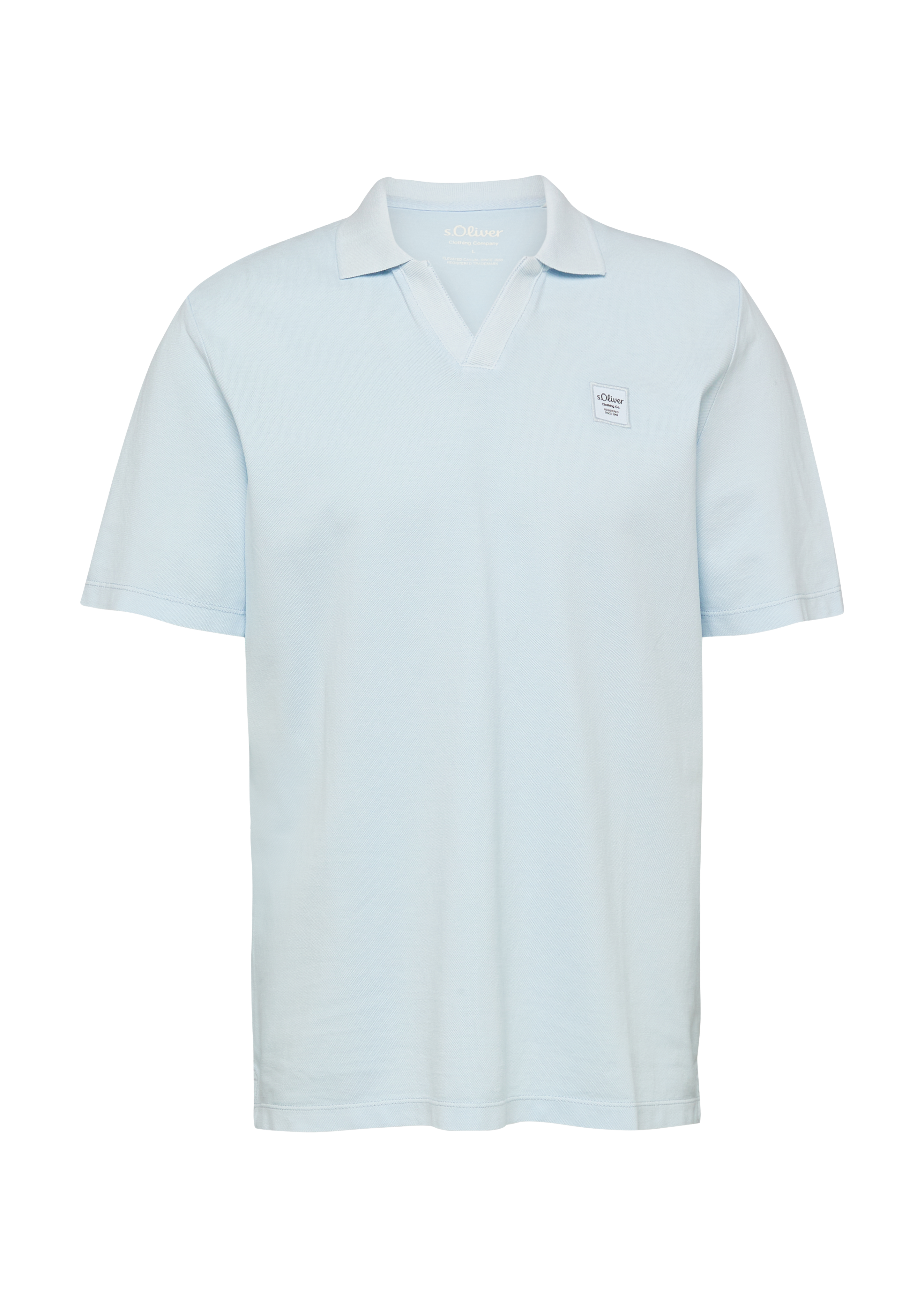 Katoenen piqué polo met kledingstukverf