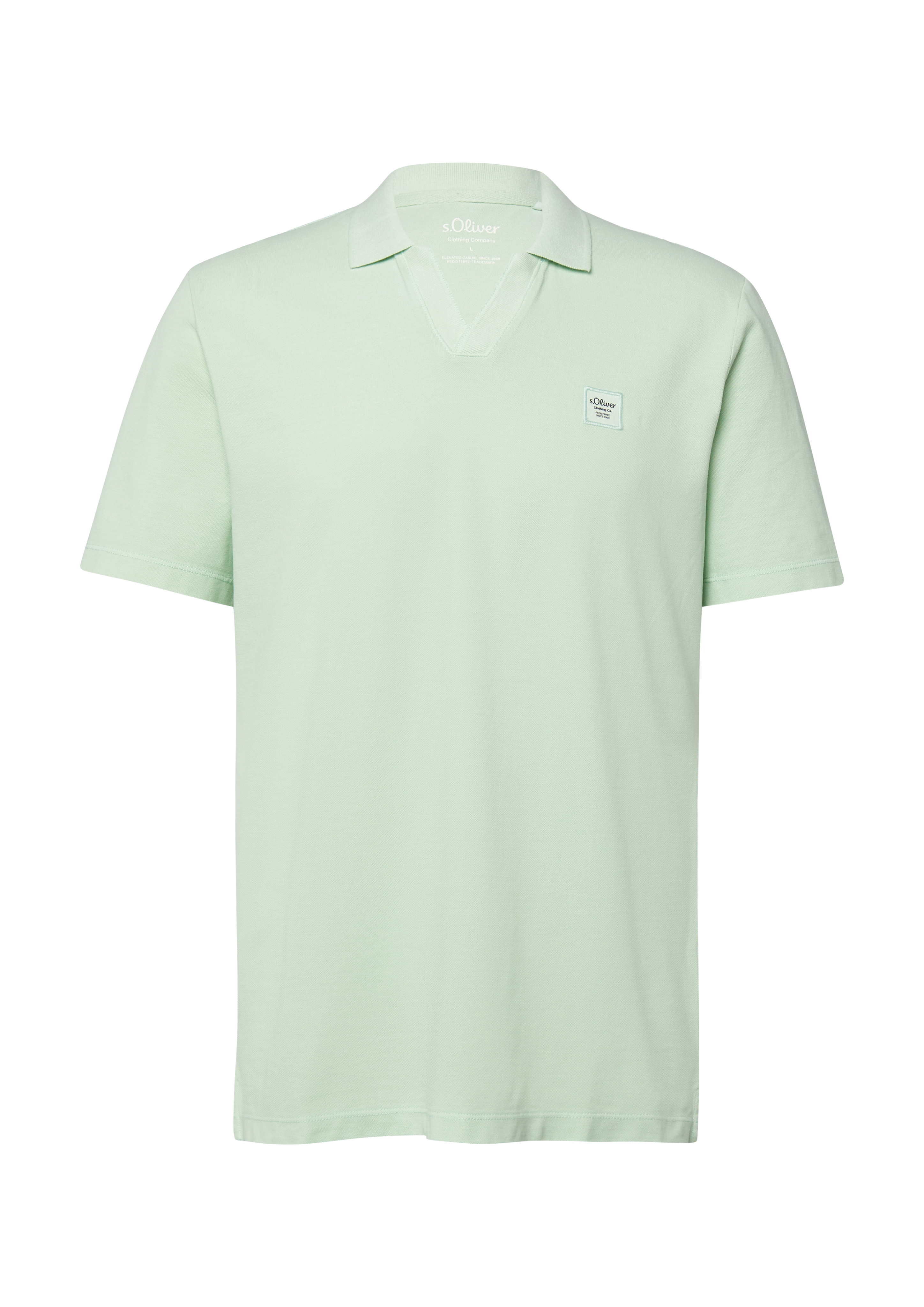 Katoenen piqué polo met kledingstukverf