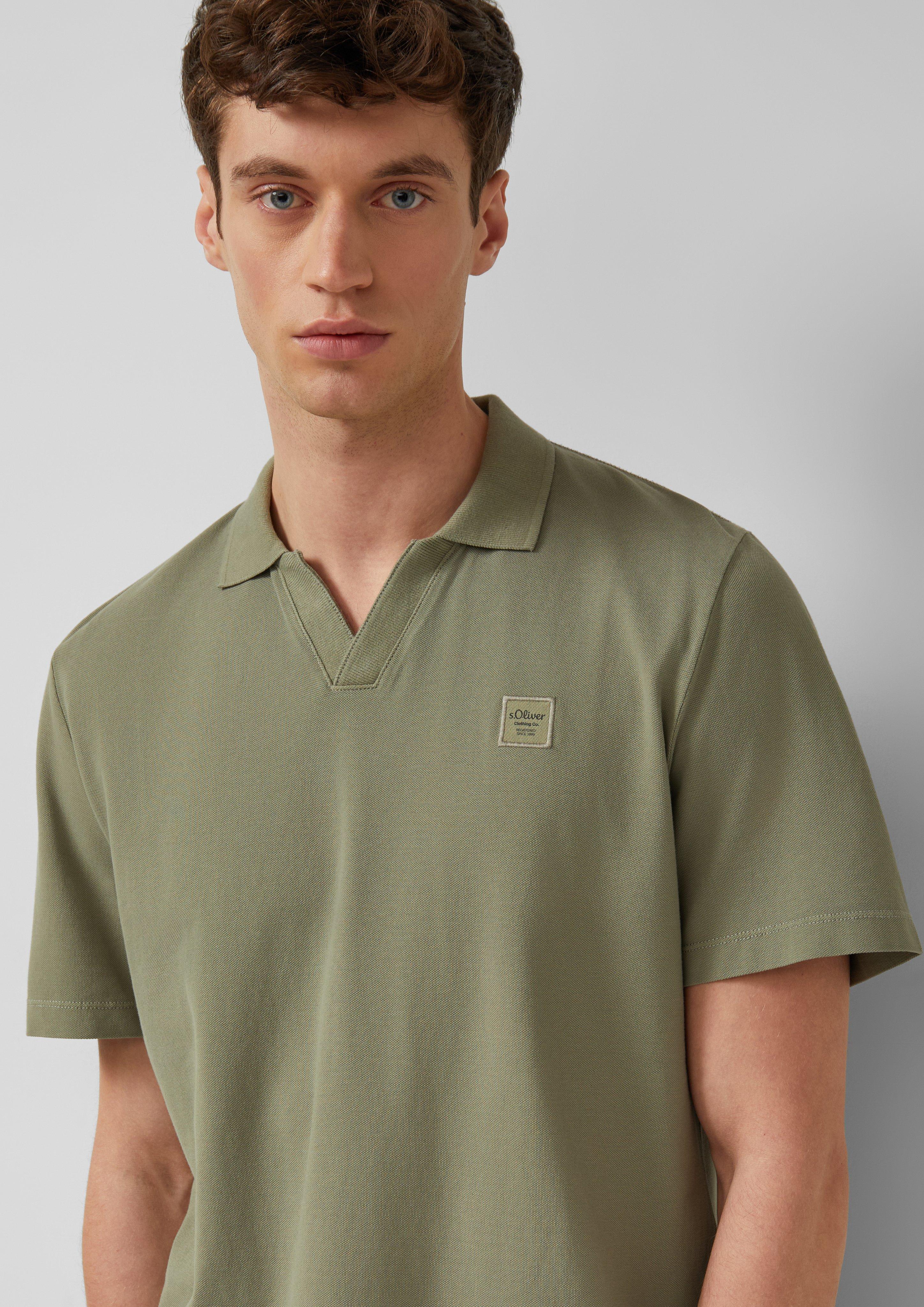 Poloshirt aus Baumwoll-Piqué mit Garment Dye