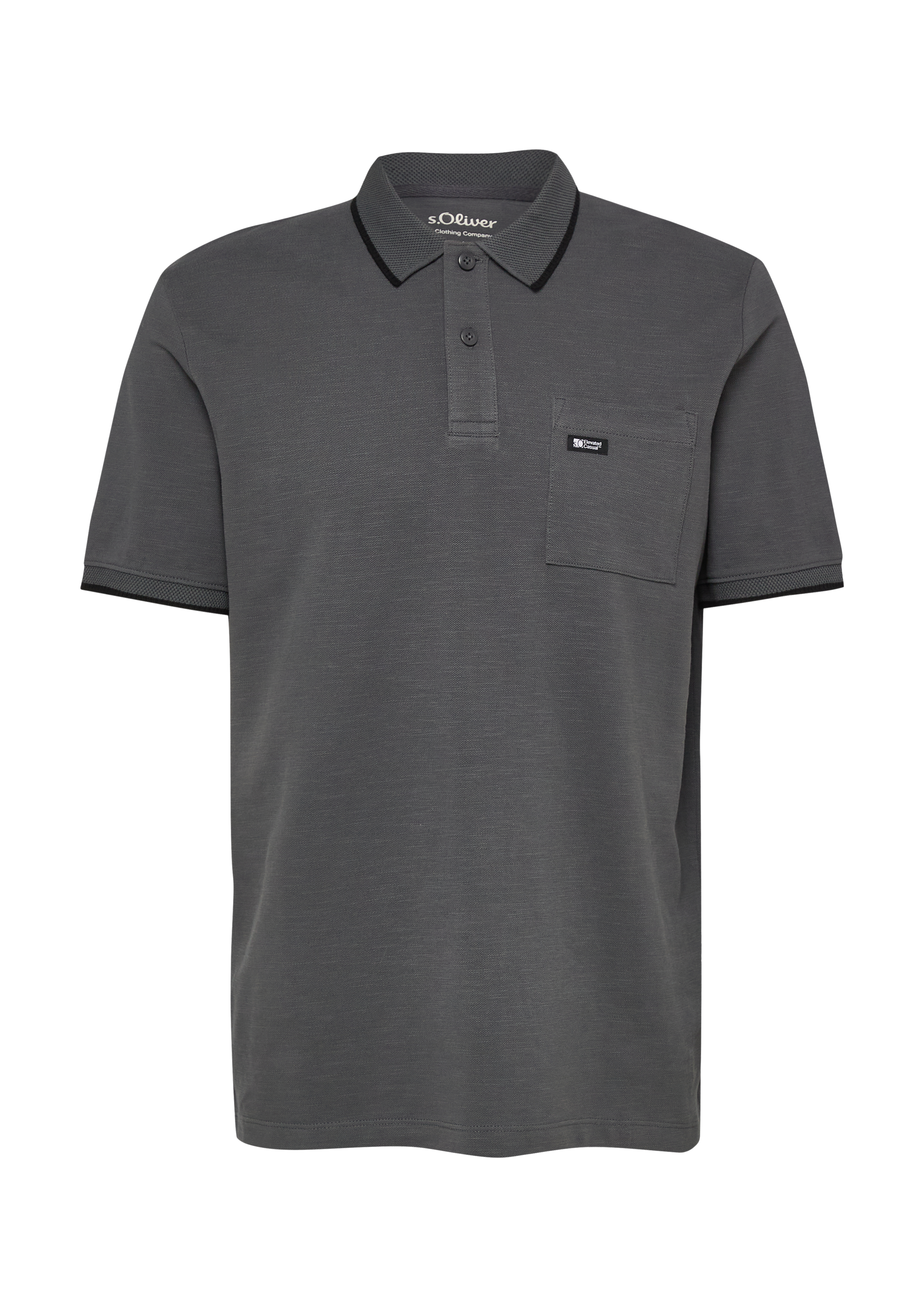 Poloshirt aus Flammgarn-Piqué