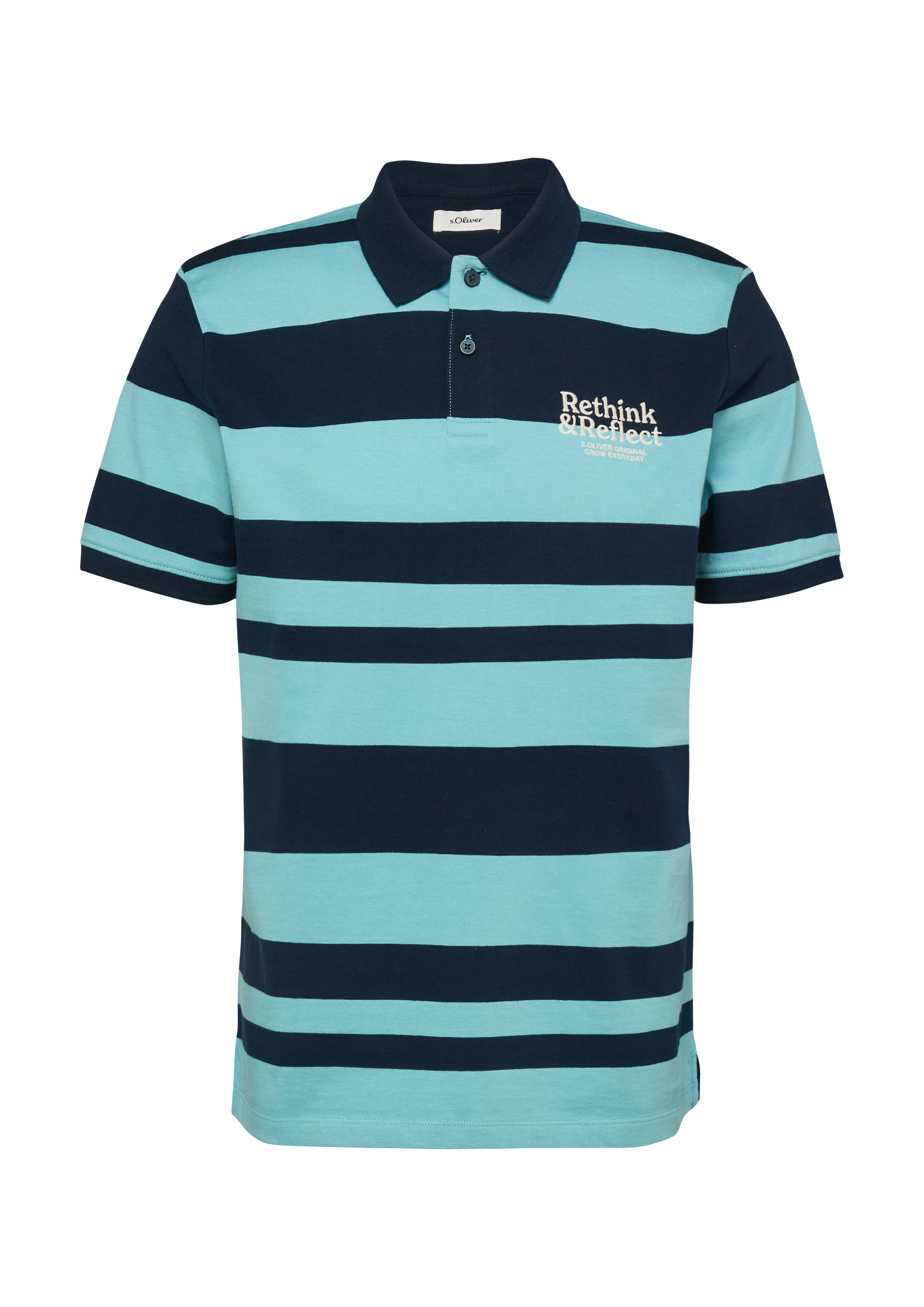 s.Oliver Poloshirt Mit Streifen Und Stickerei