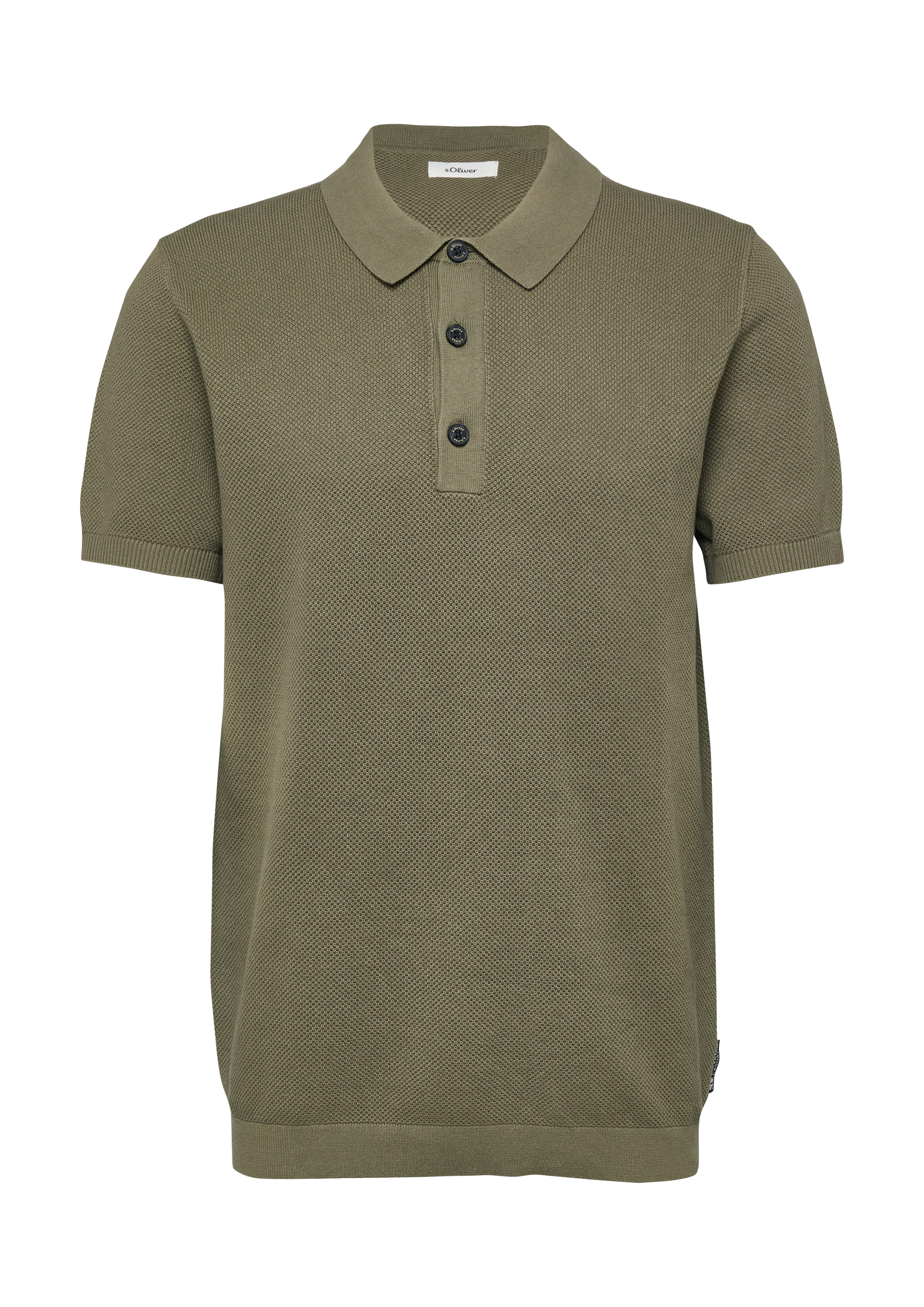 Gebreid poloshirt met structuur