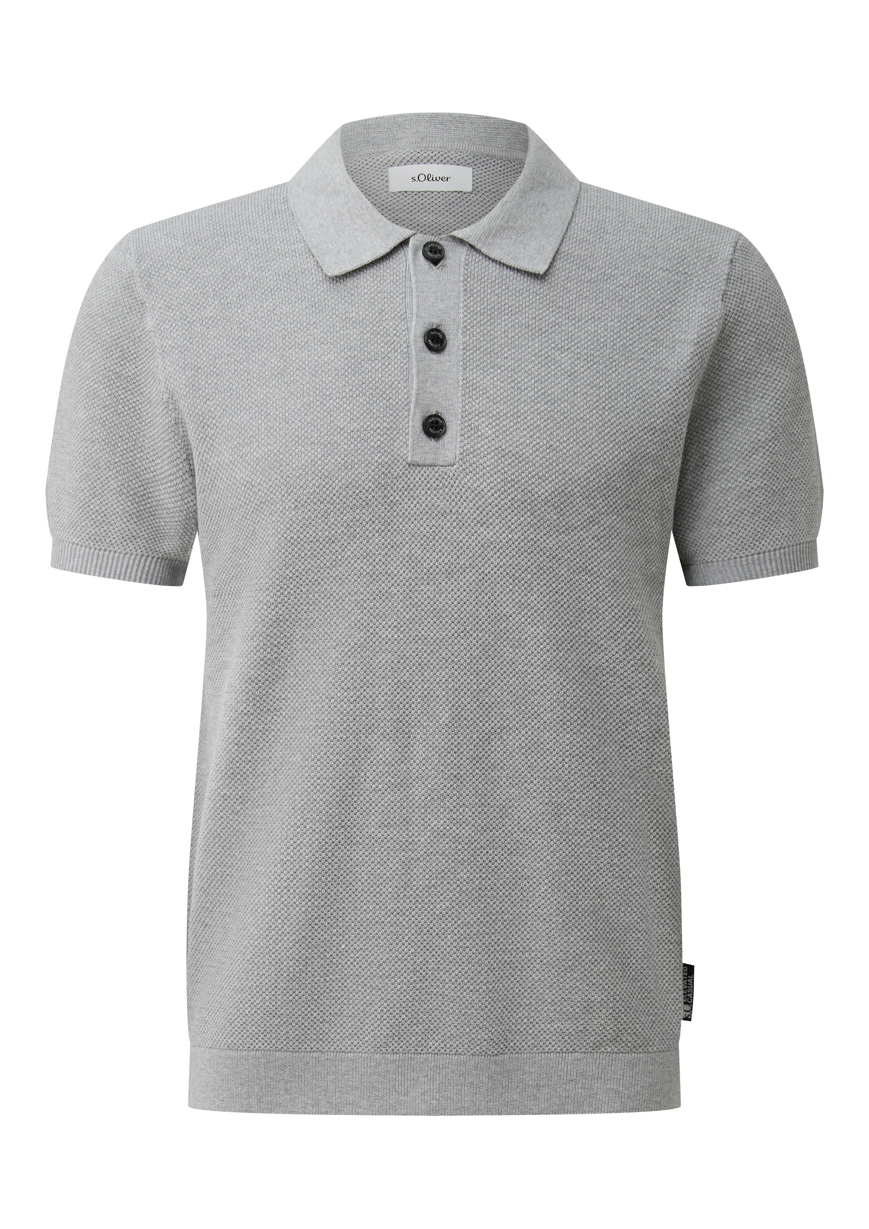 Gebreid poloshirt met structuur