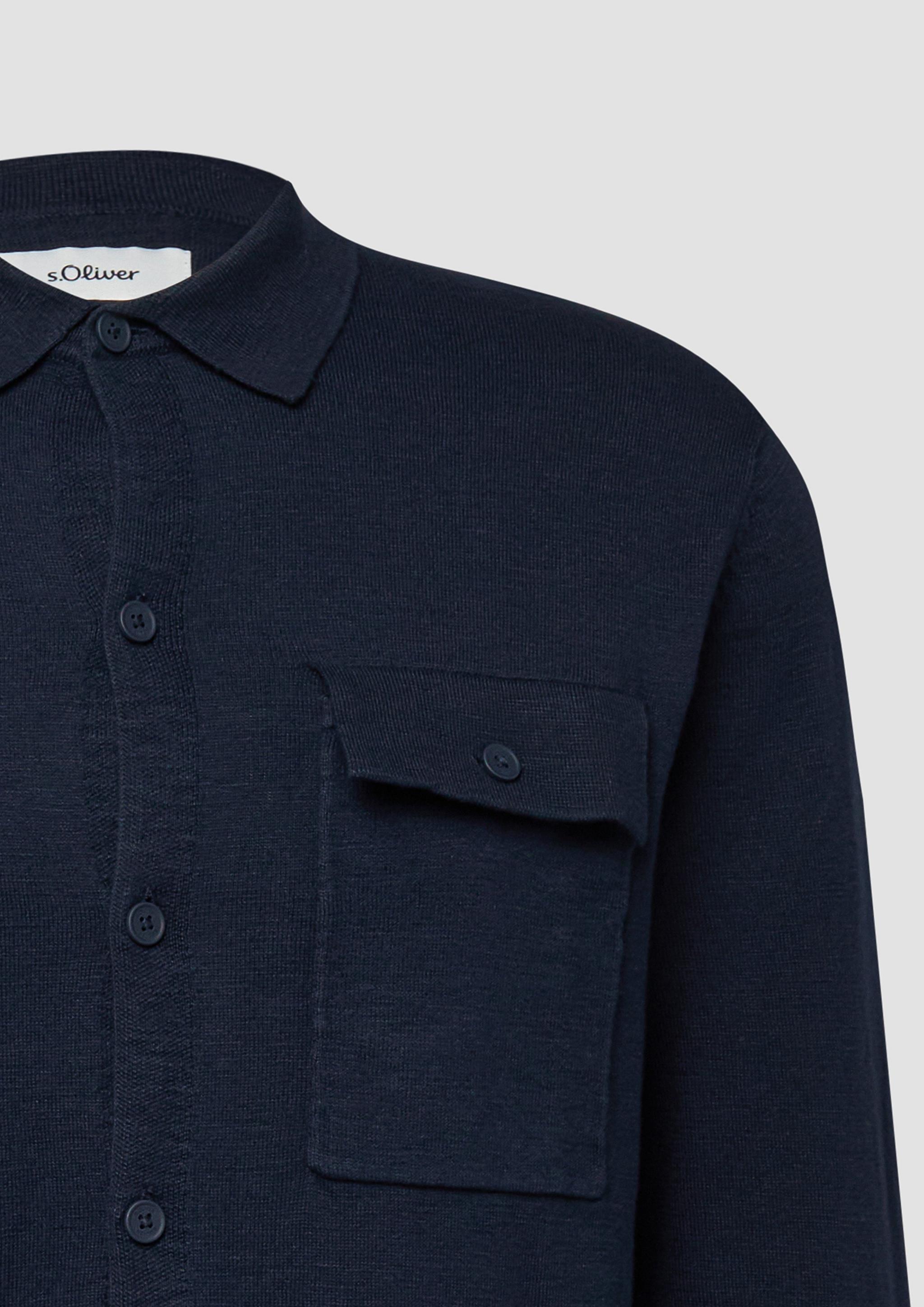 Hommes Veste en tricot en bleu de s.Oliver