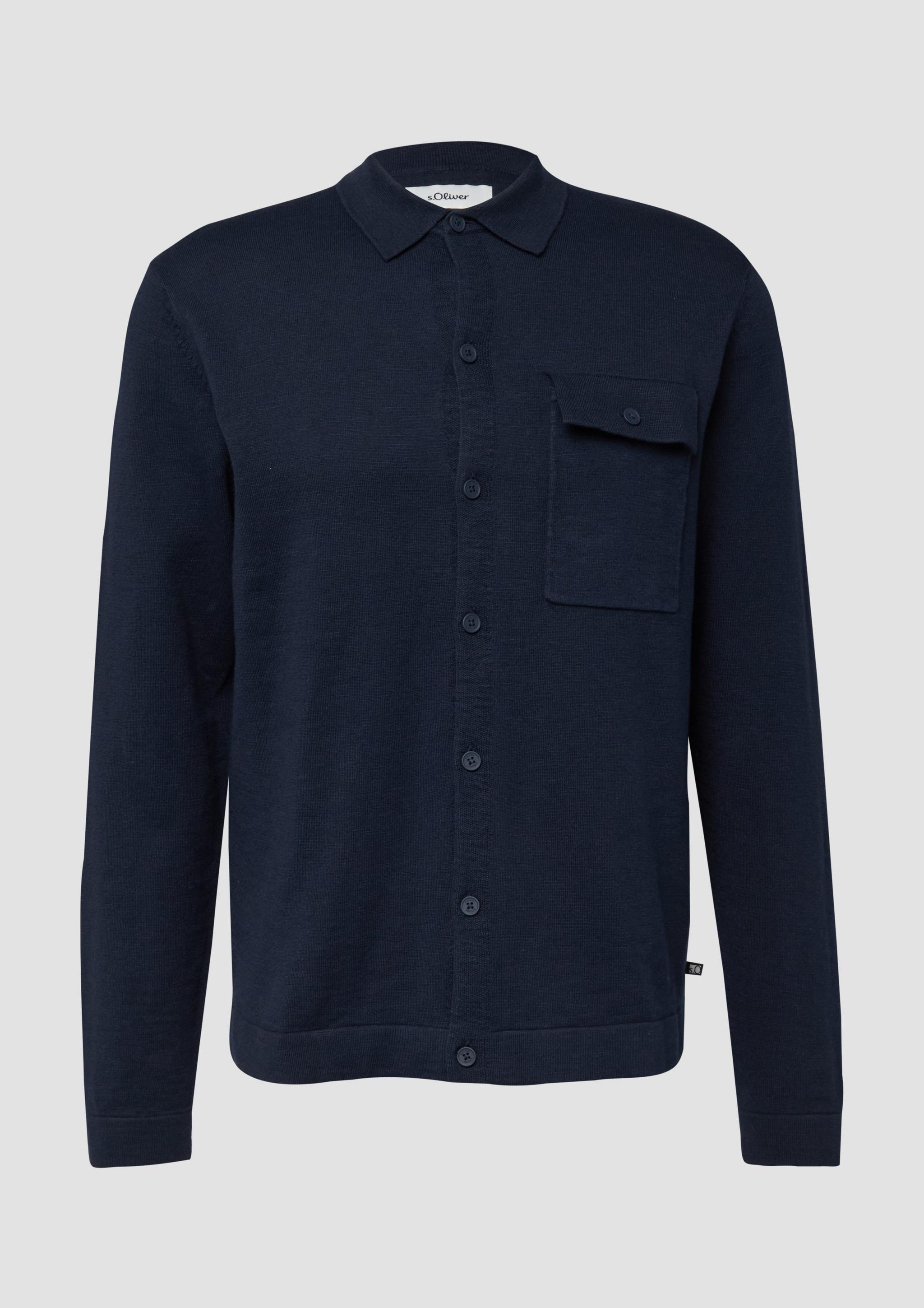 Hommes Veste en tricot en bleu de s.Oliver