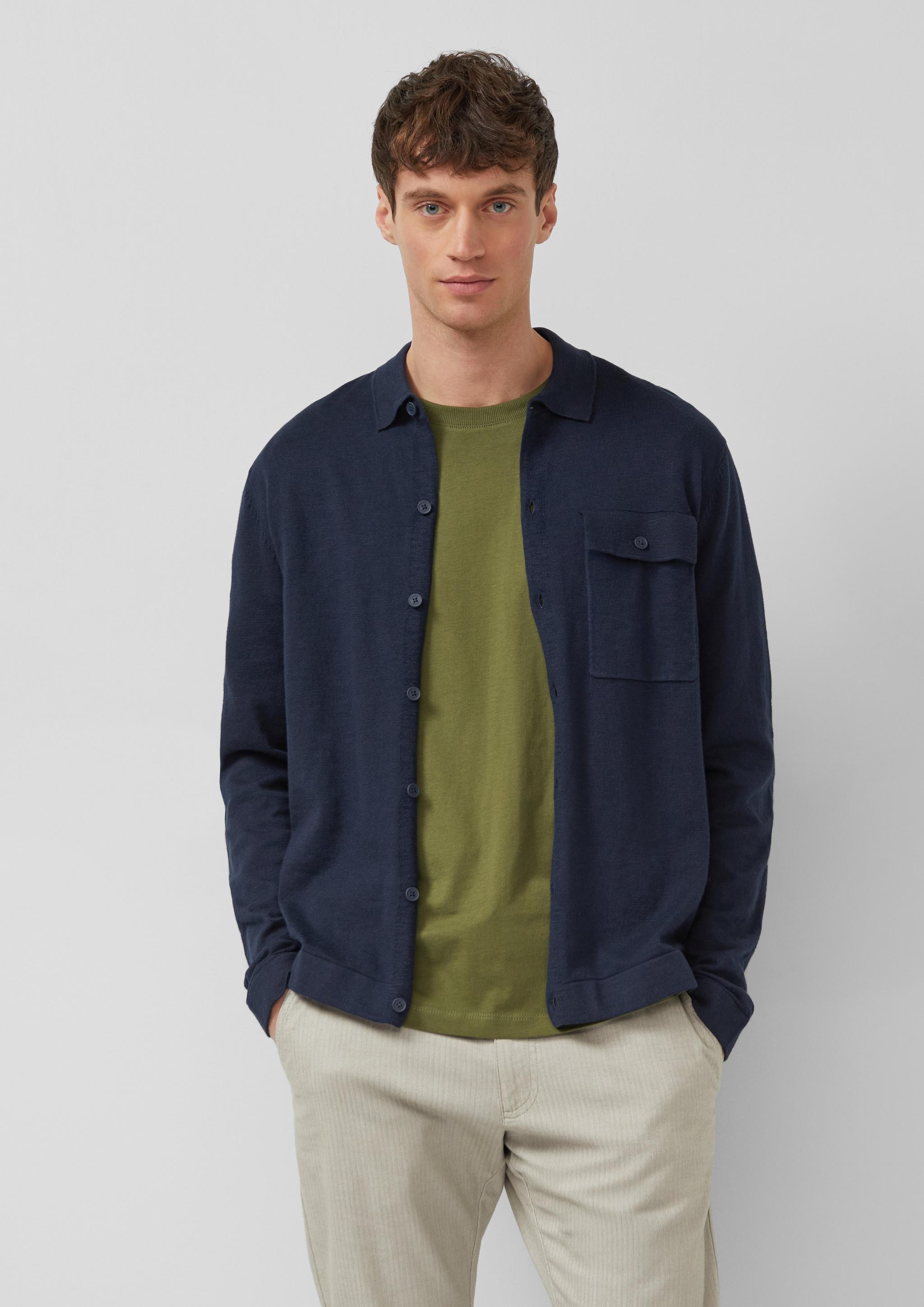 Hommes Veste en tricot en bleu de s.Oliver