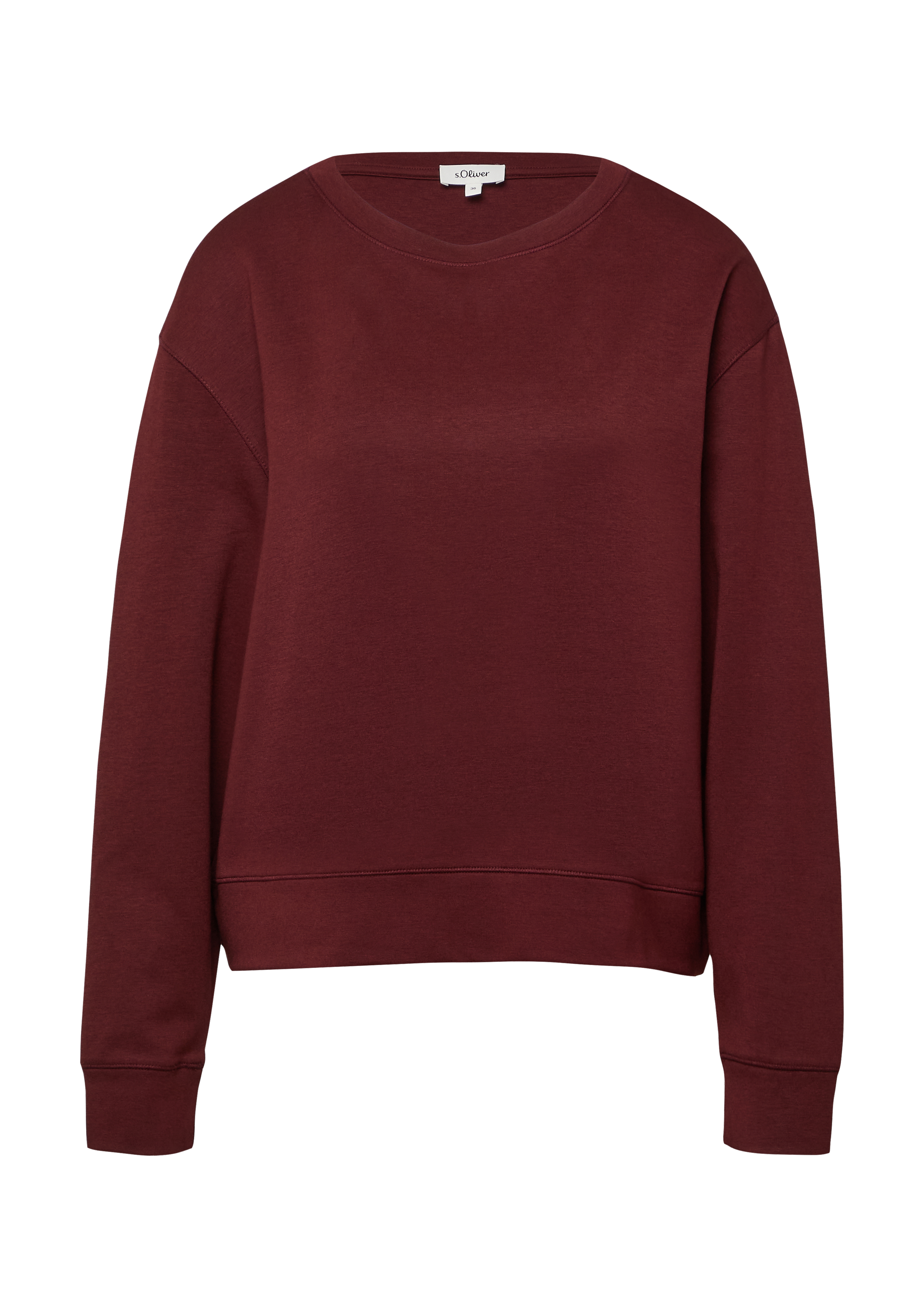 Relaxed fit cropped sweatshirt van katoenmix