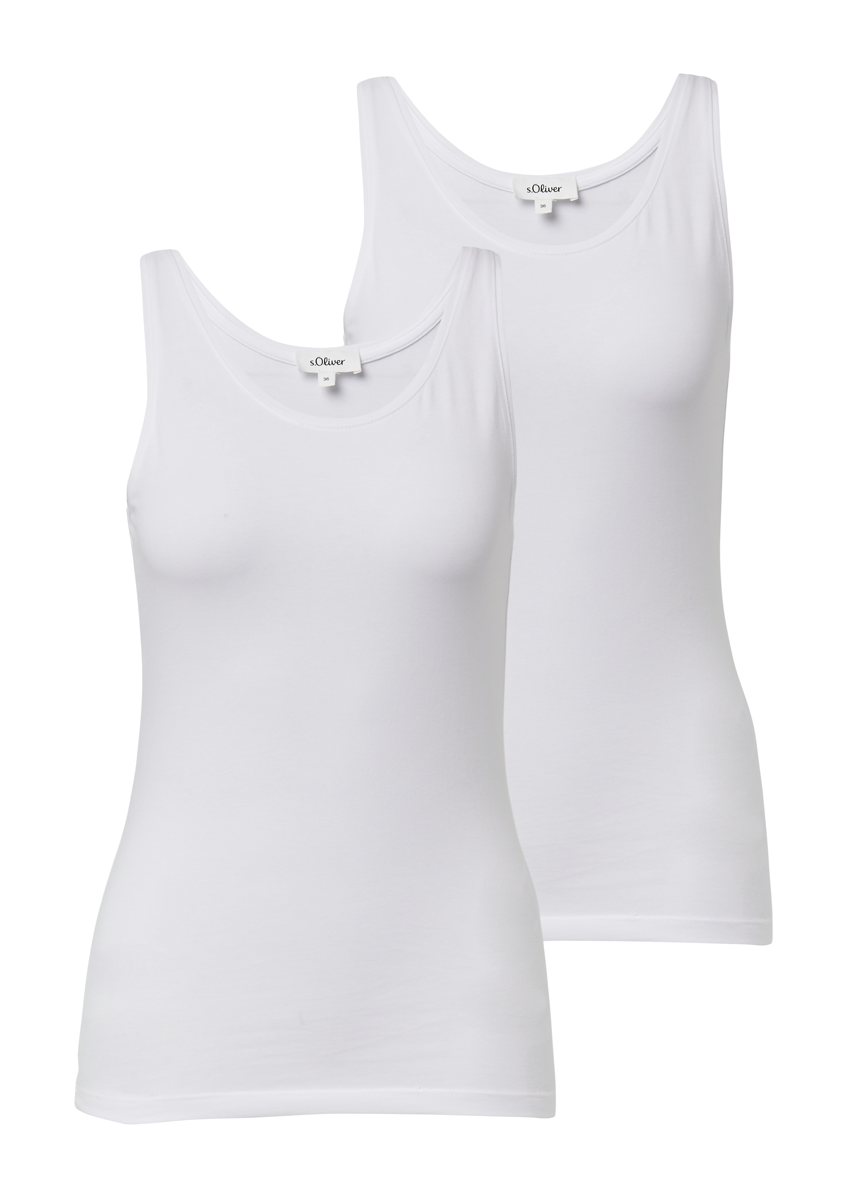 Basic tricot top in een 2-pack
