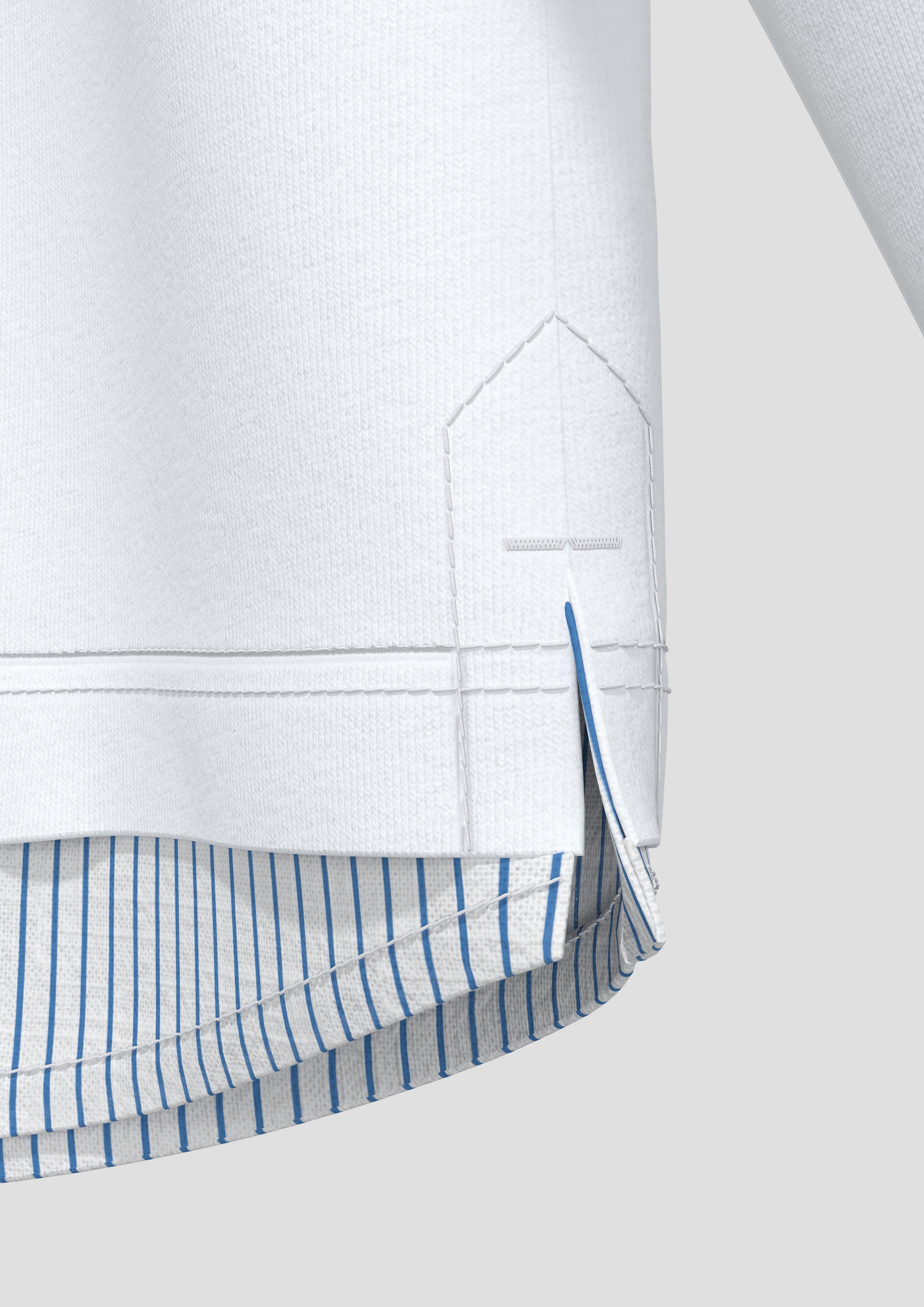 Thumbnail - Longsleeve mit Knopfleiste in Layering-Optik