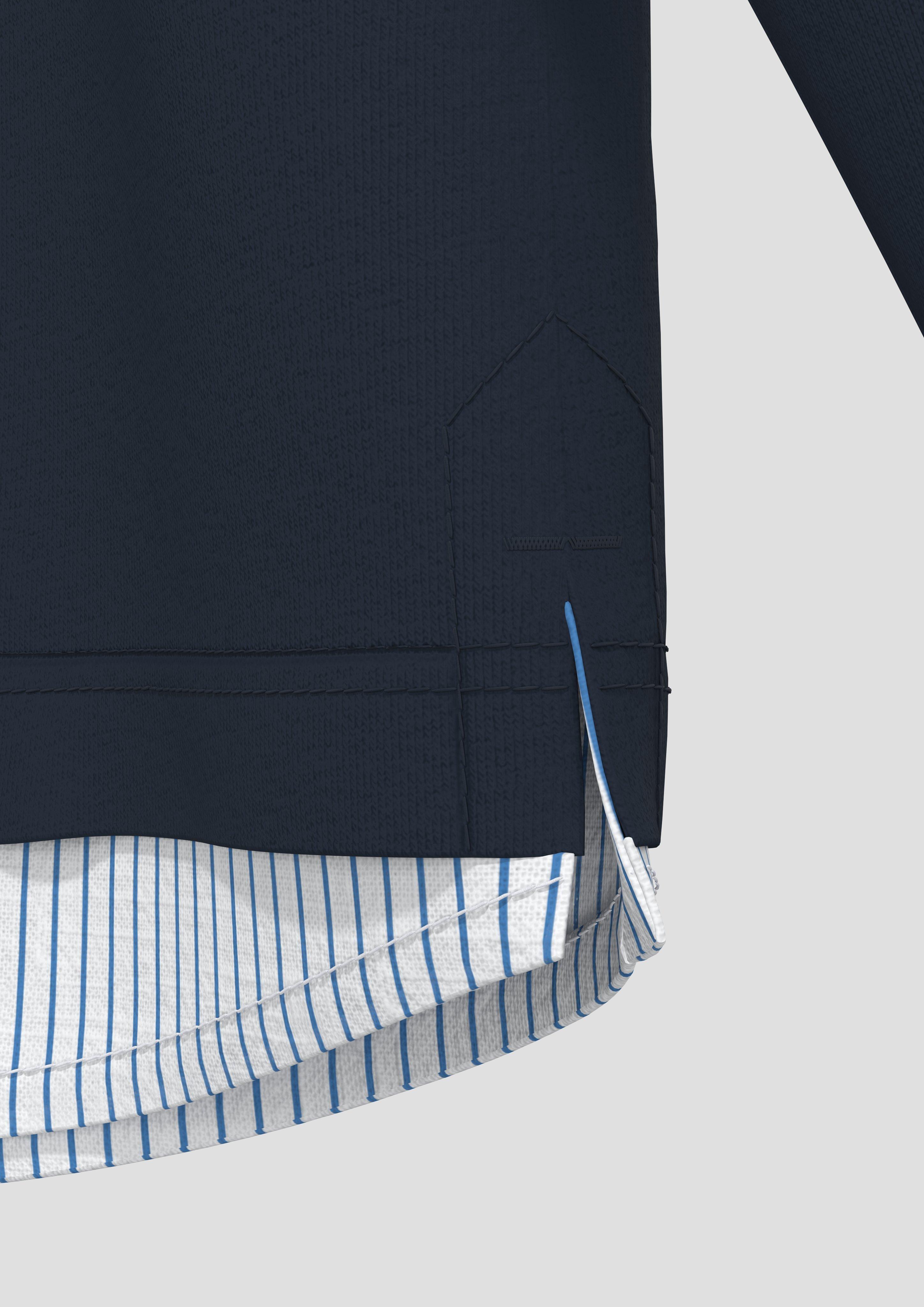 Thumbnail - Longsleeve mit Knopfleiste in Layering-Optik