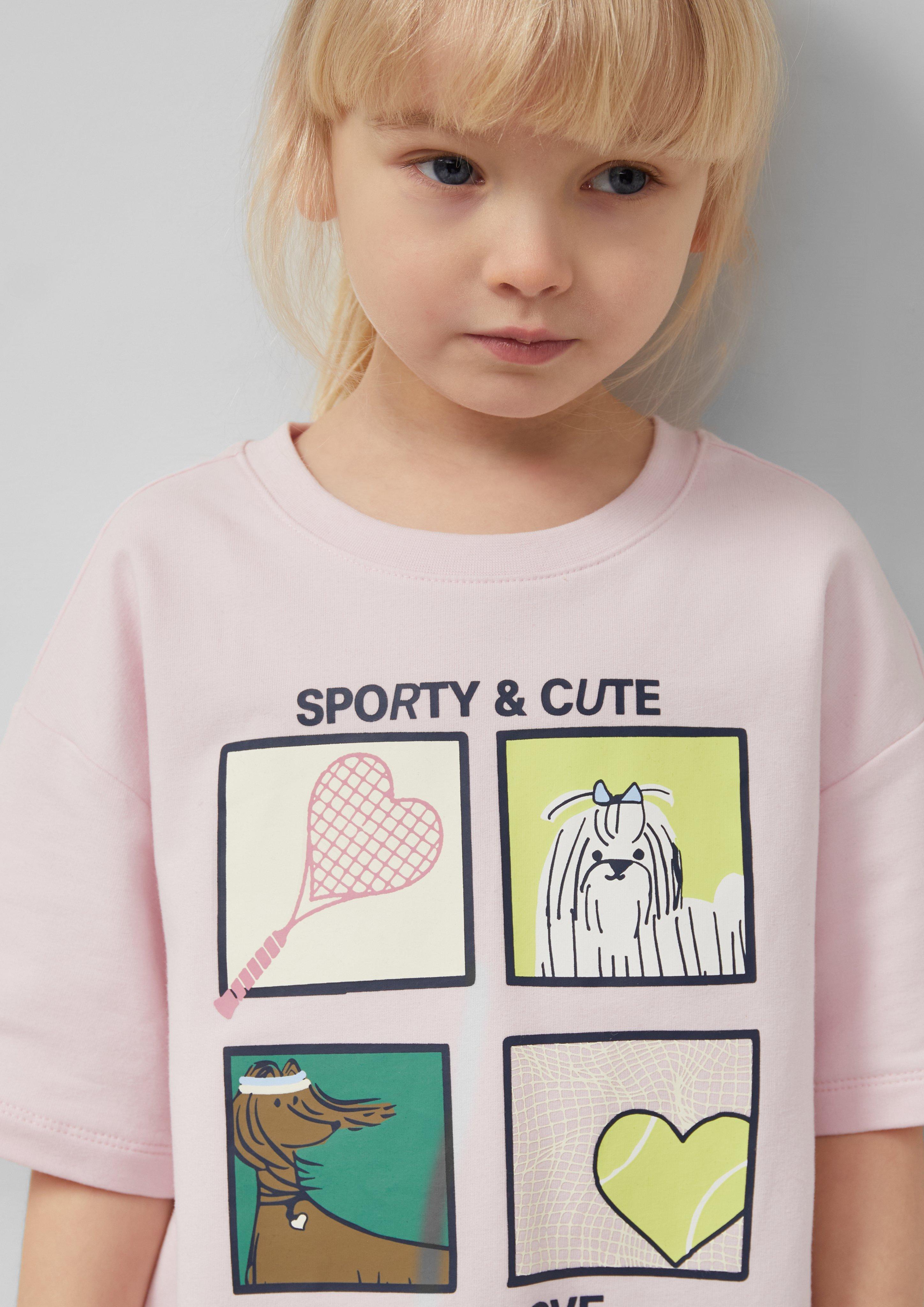 Thumbnail - Oversize-T-Shirt aus leichter Sweatware mit Frontprint