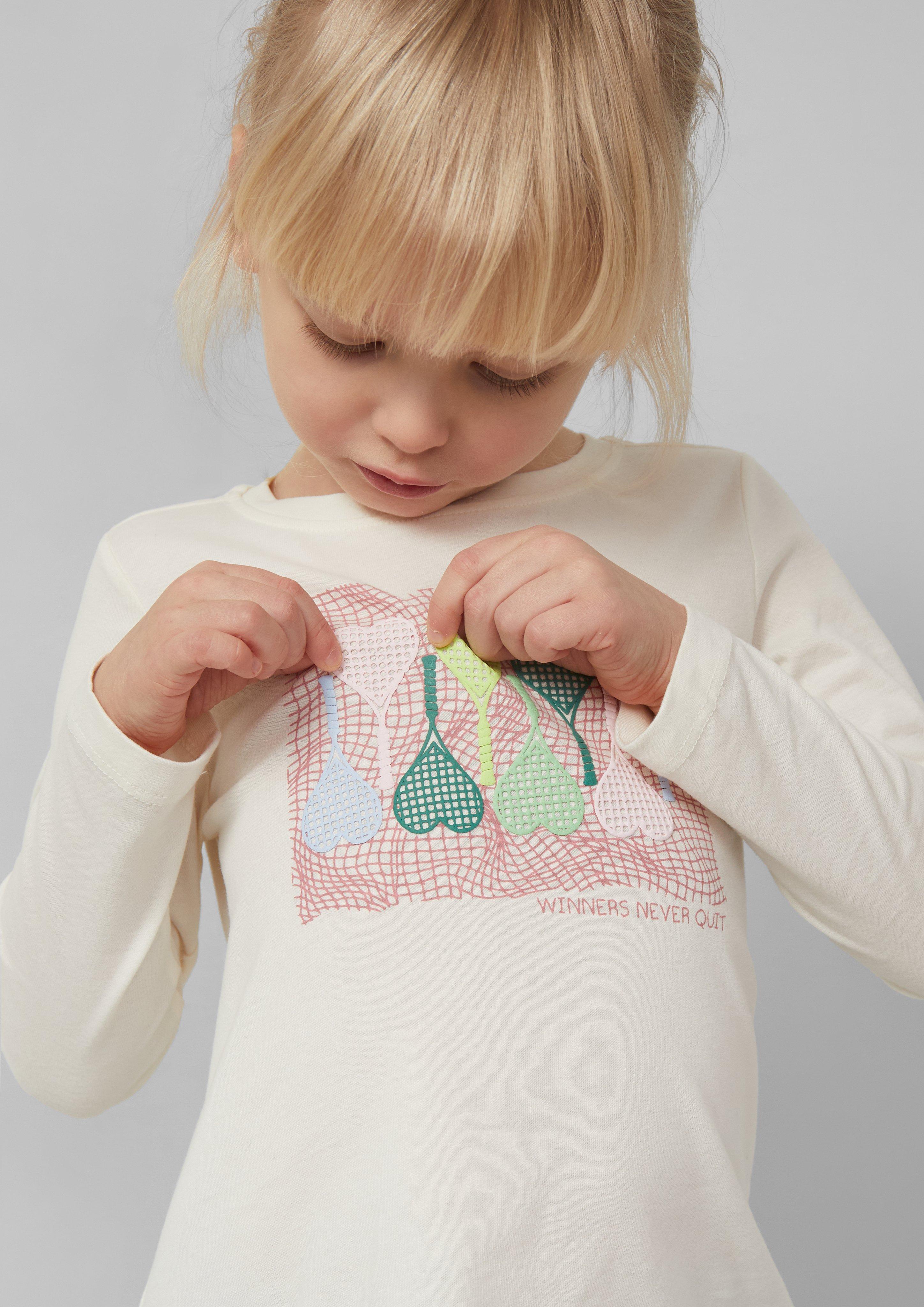 Langarmshirt im A-Shape mit Print