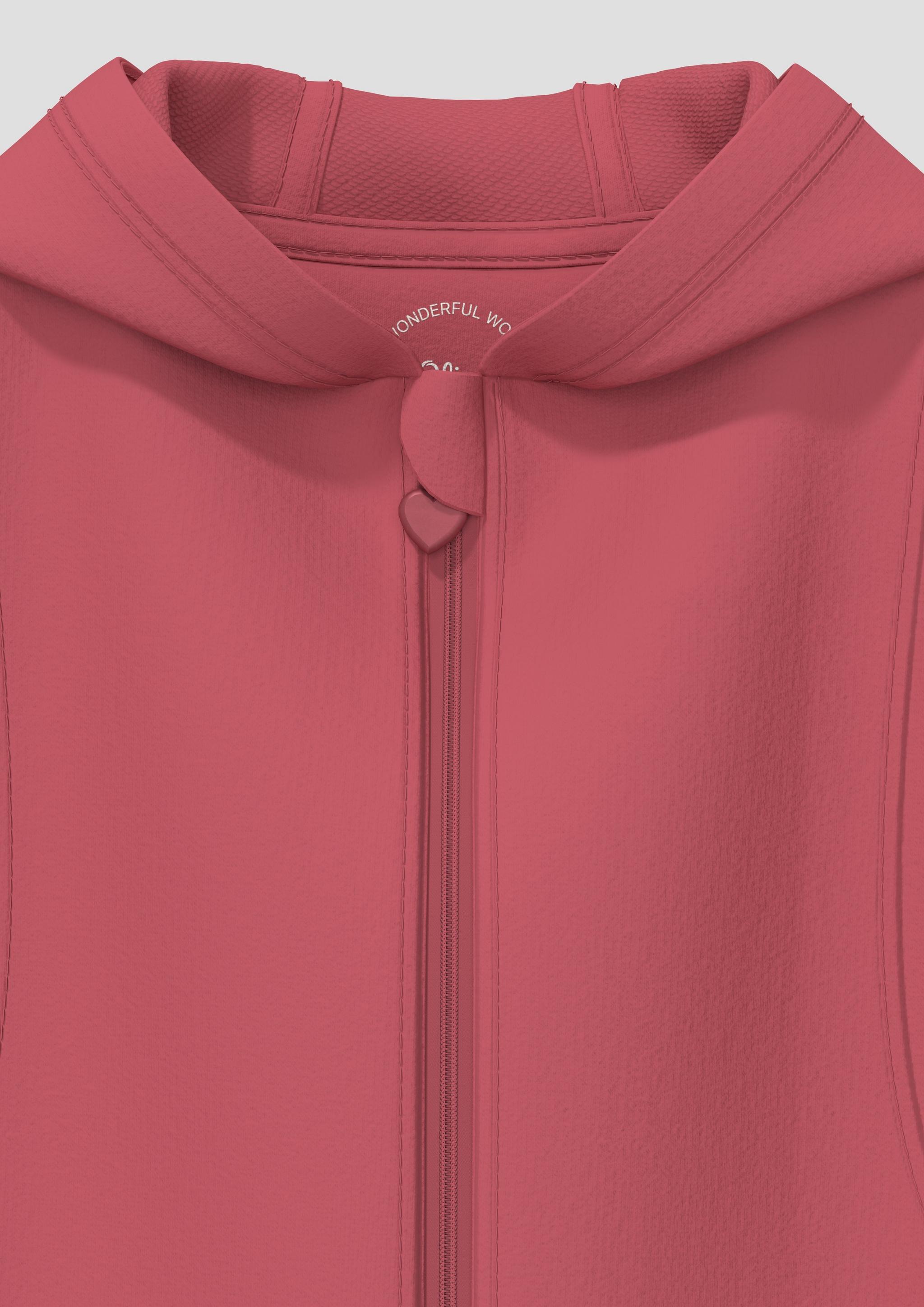 Kids Sweatshirt Jacket in pink by s.Oliver