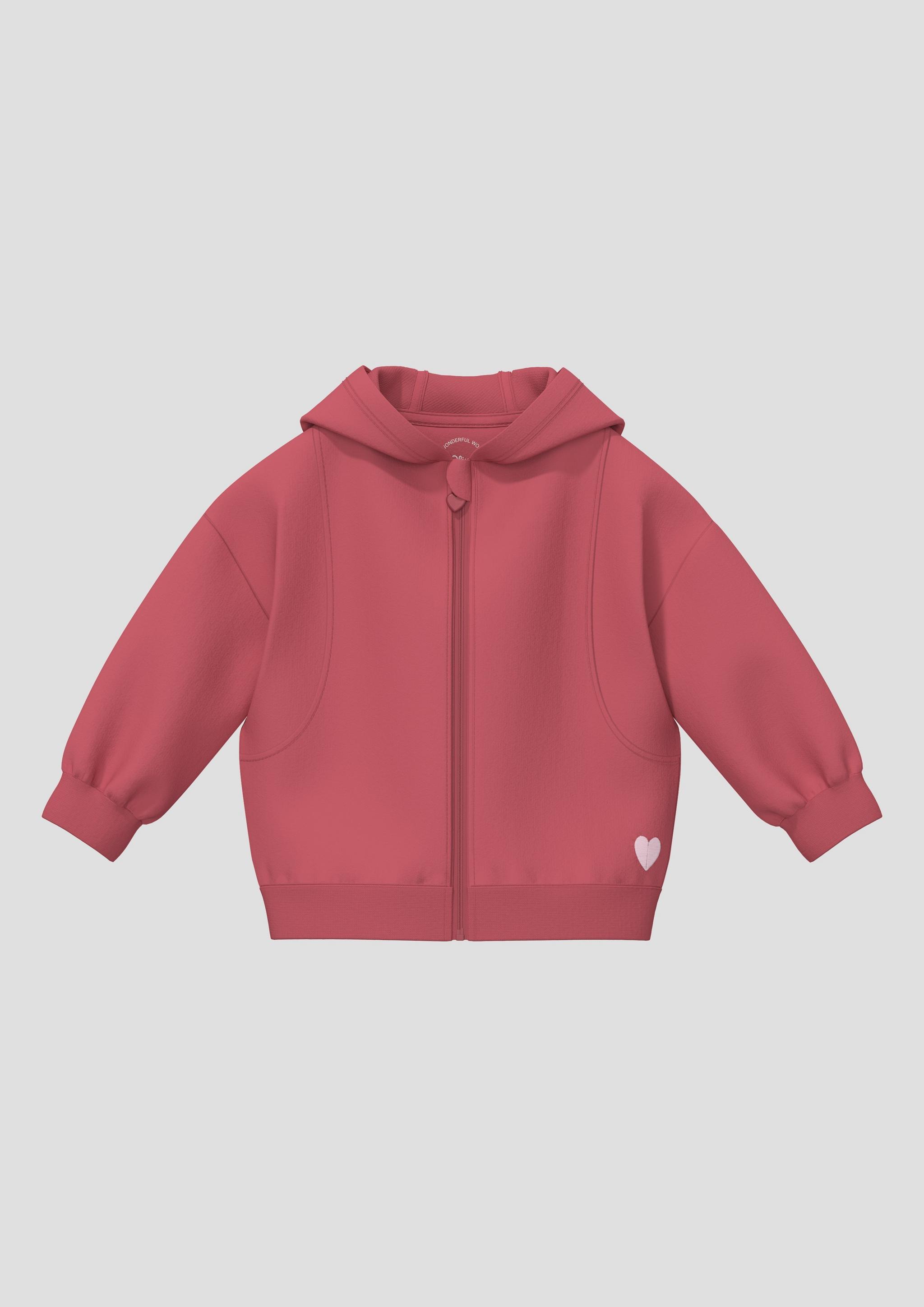Kids Sweatshirt Jacket in pink by s.Oliver