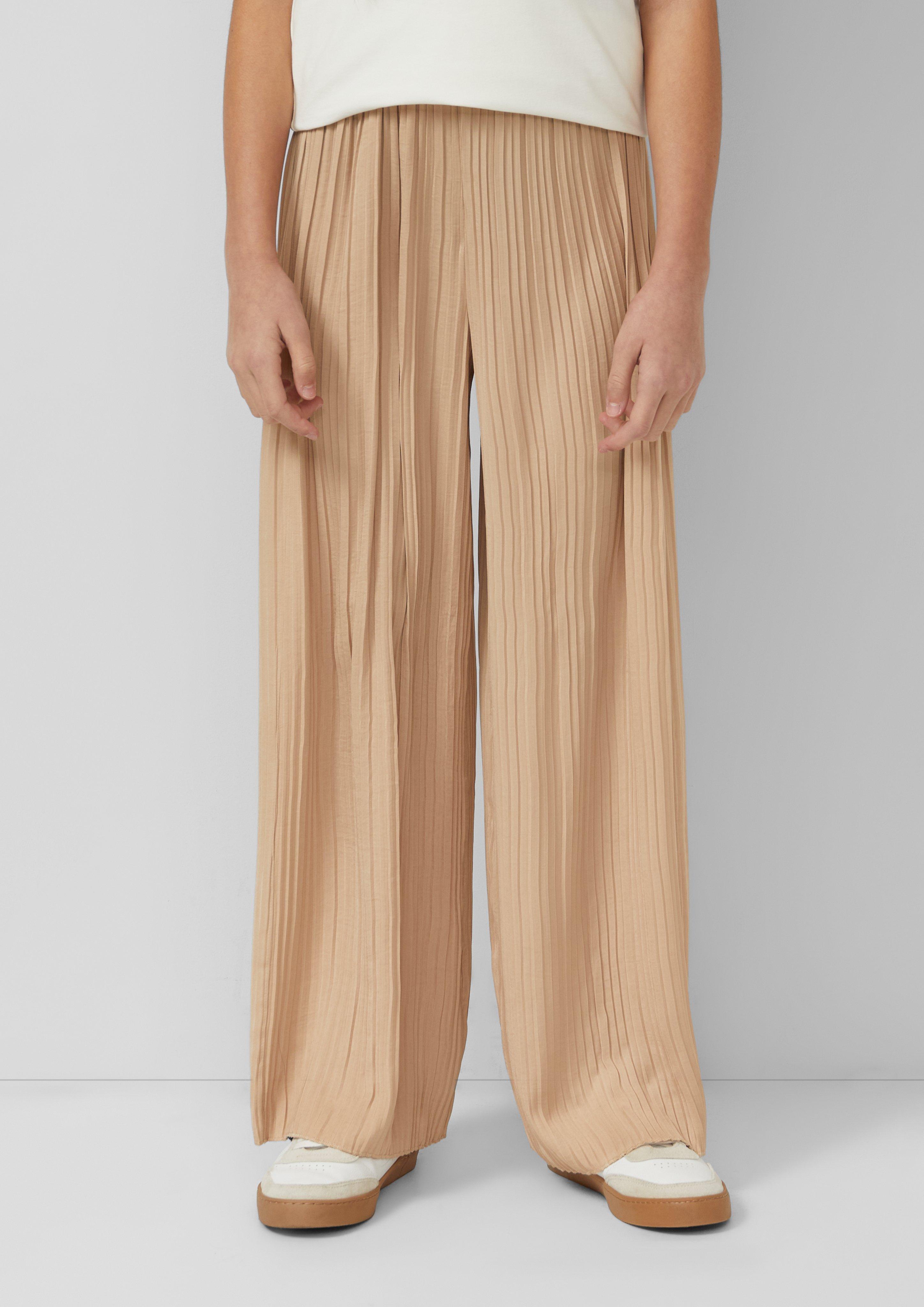 Thumbnail - Plisseehose mit Wide Leg und Elastikbund