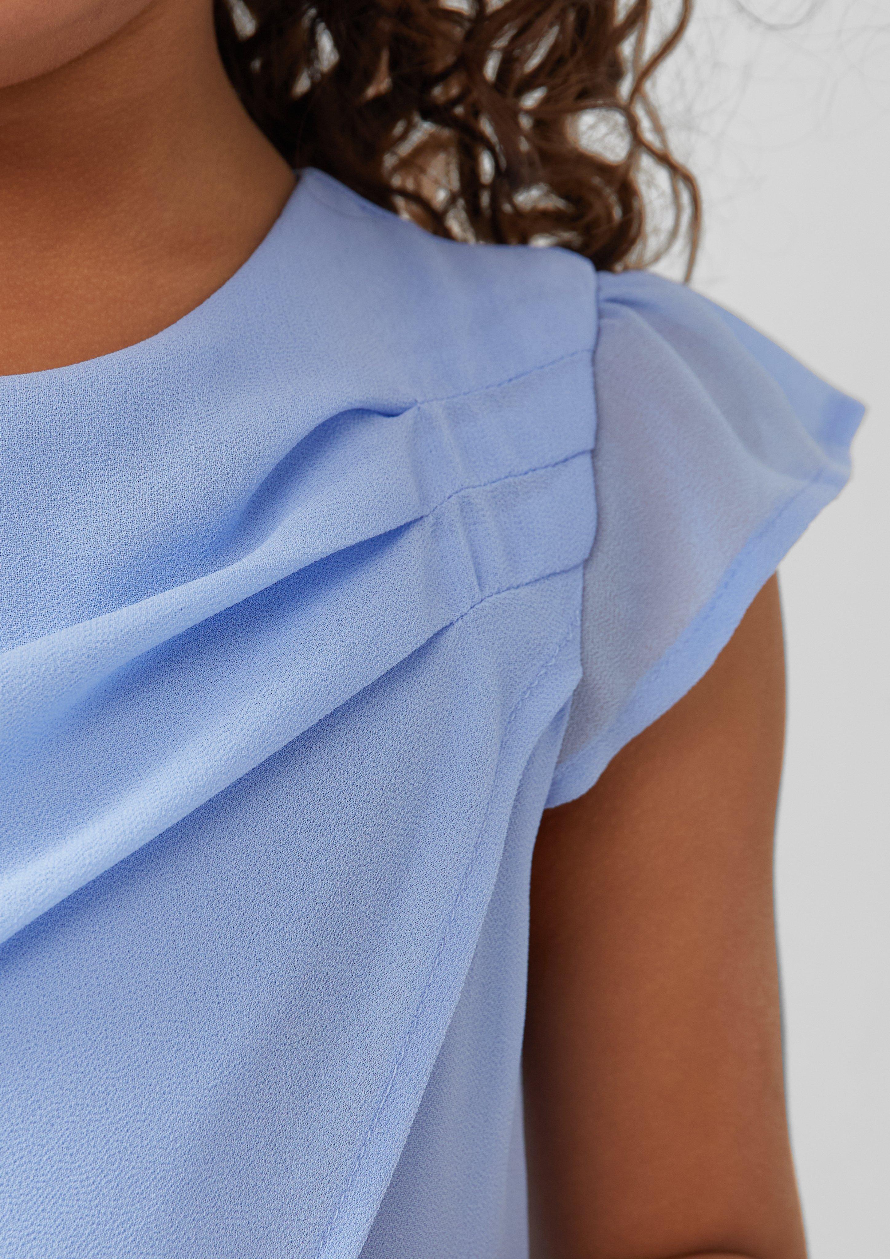 Overall mit Volantärmeln und Plissee