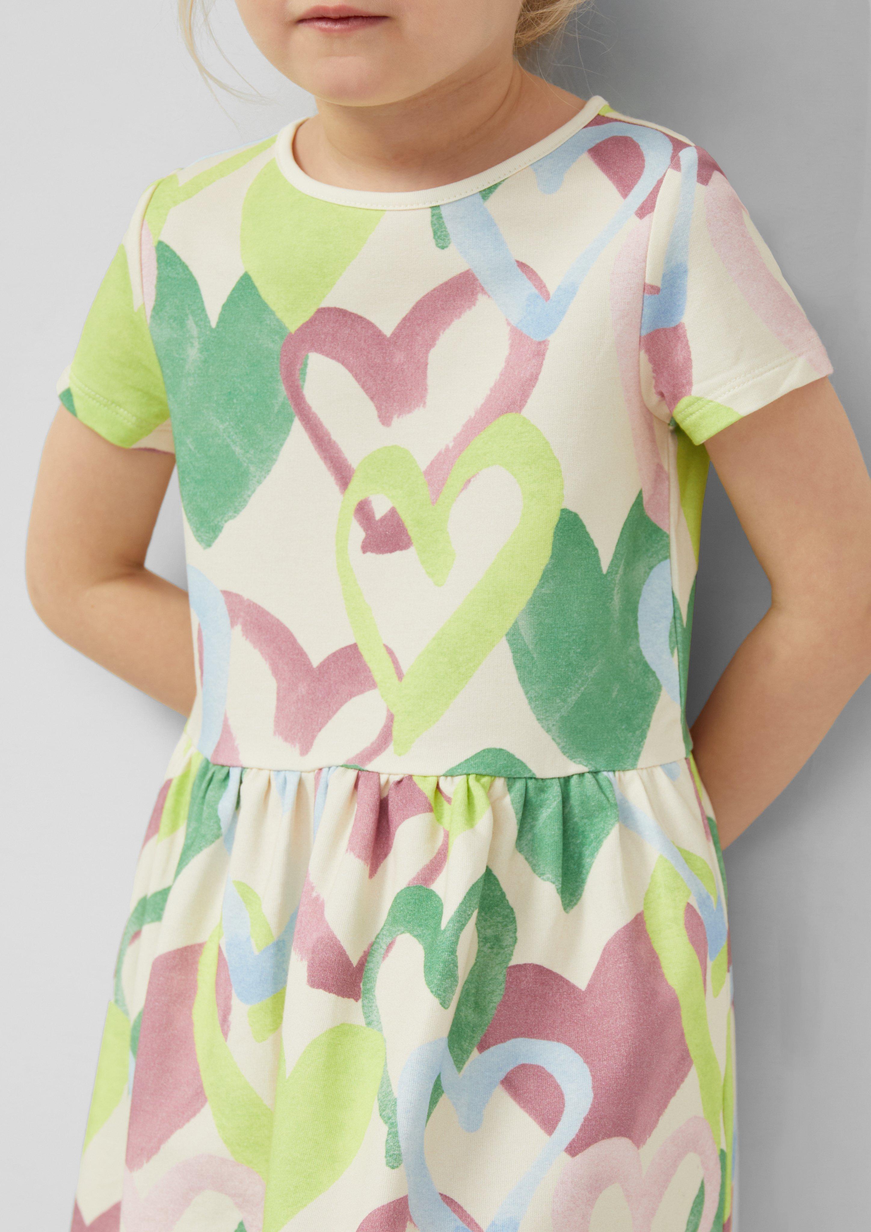 Leichtes Sweat-Kleid mit All-over-Print