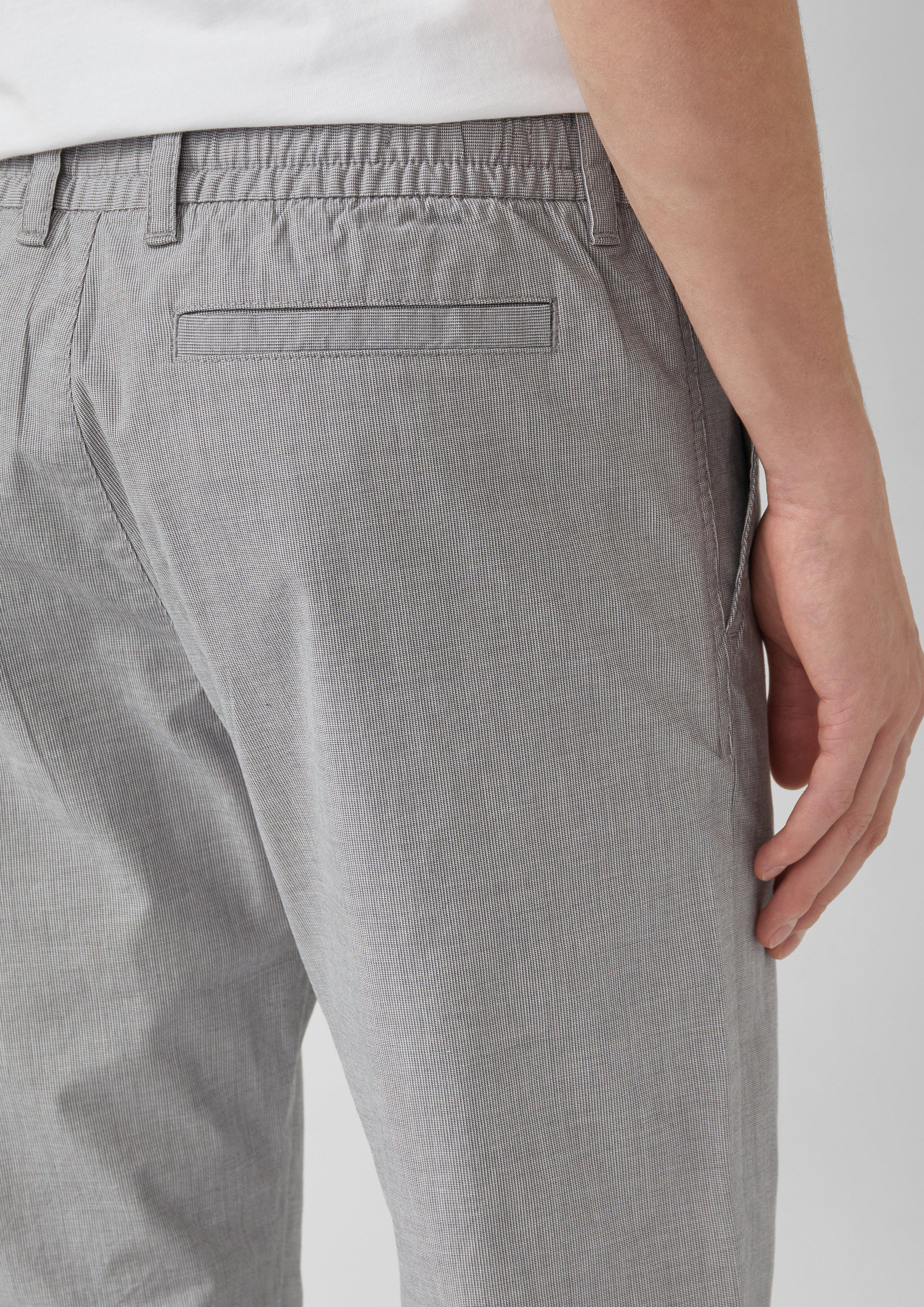 Phoenix: Fein gemusterte Chino mit Elastikbund